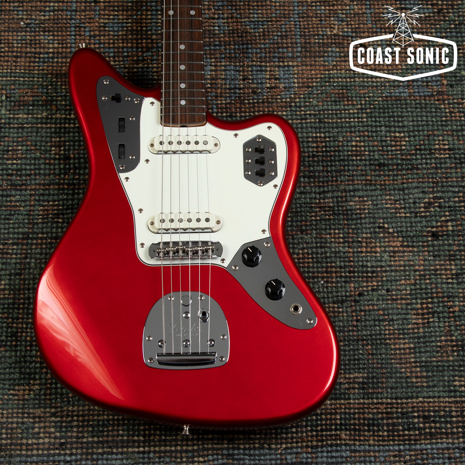 1998 Fender '62 Reissue Jaguar JG66-85MH Candy Apple Red w/ Matching Headstock CIJ