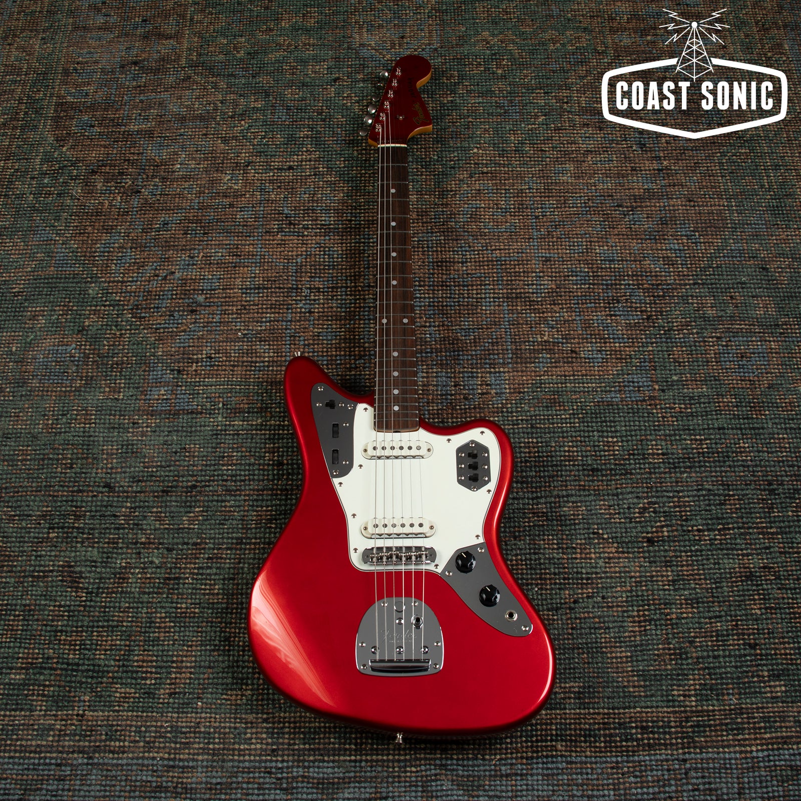 1998 Fender '62 Reissue Jaguar JG66-85MH Candy Apple Red w/ Matching Headstock CIJ