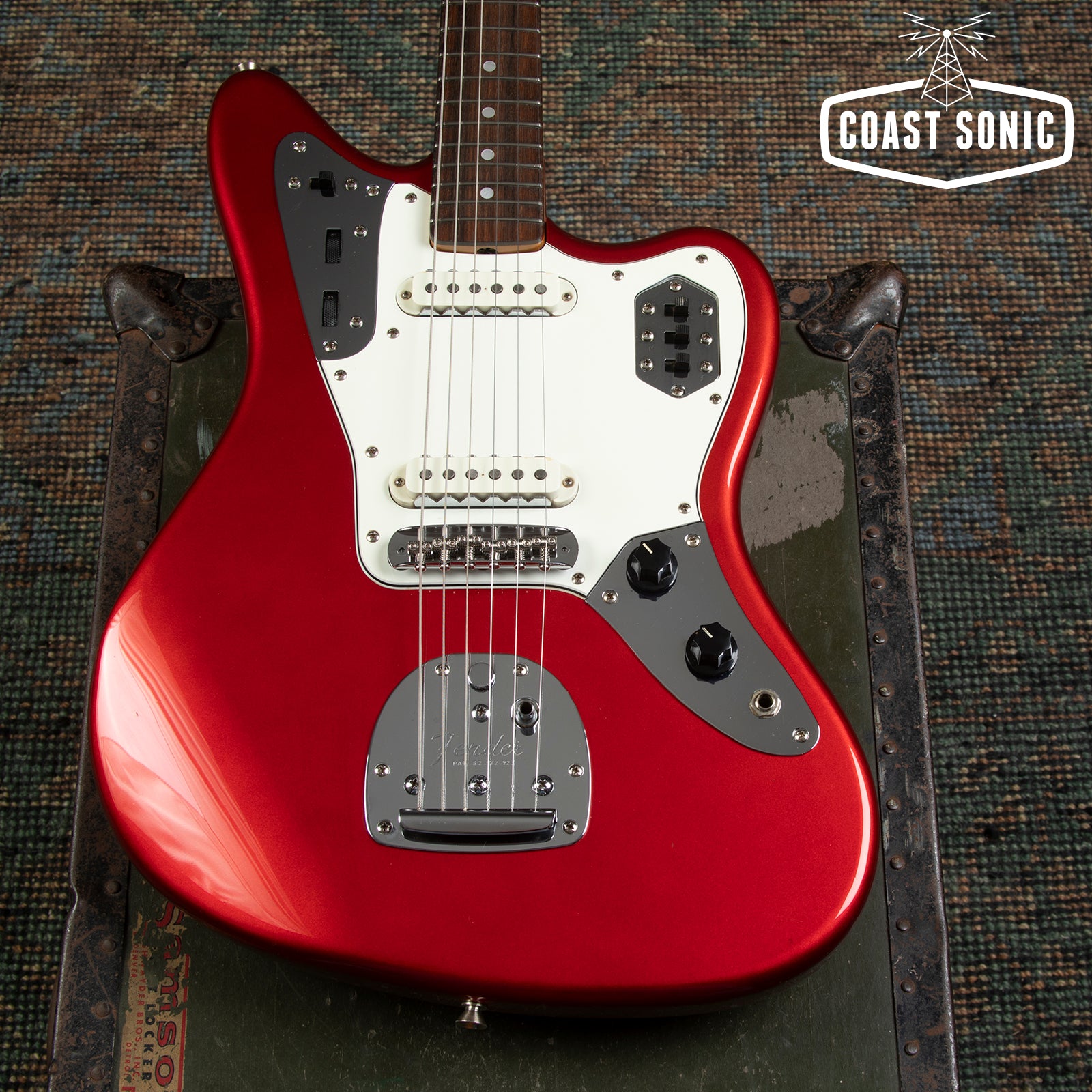 1998 Fender '62 Reissue Jaguar JG66-85MH Candy Apple Red w/ Matching Headstock CIJ