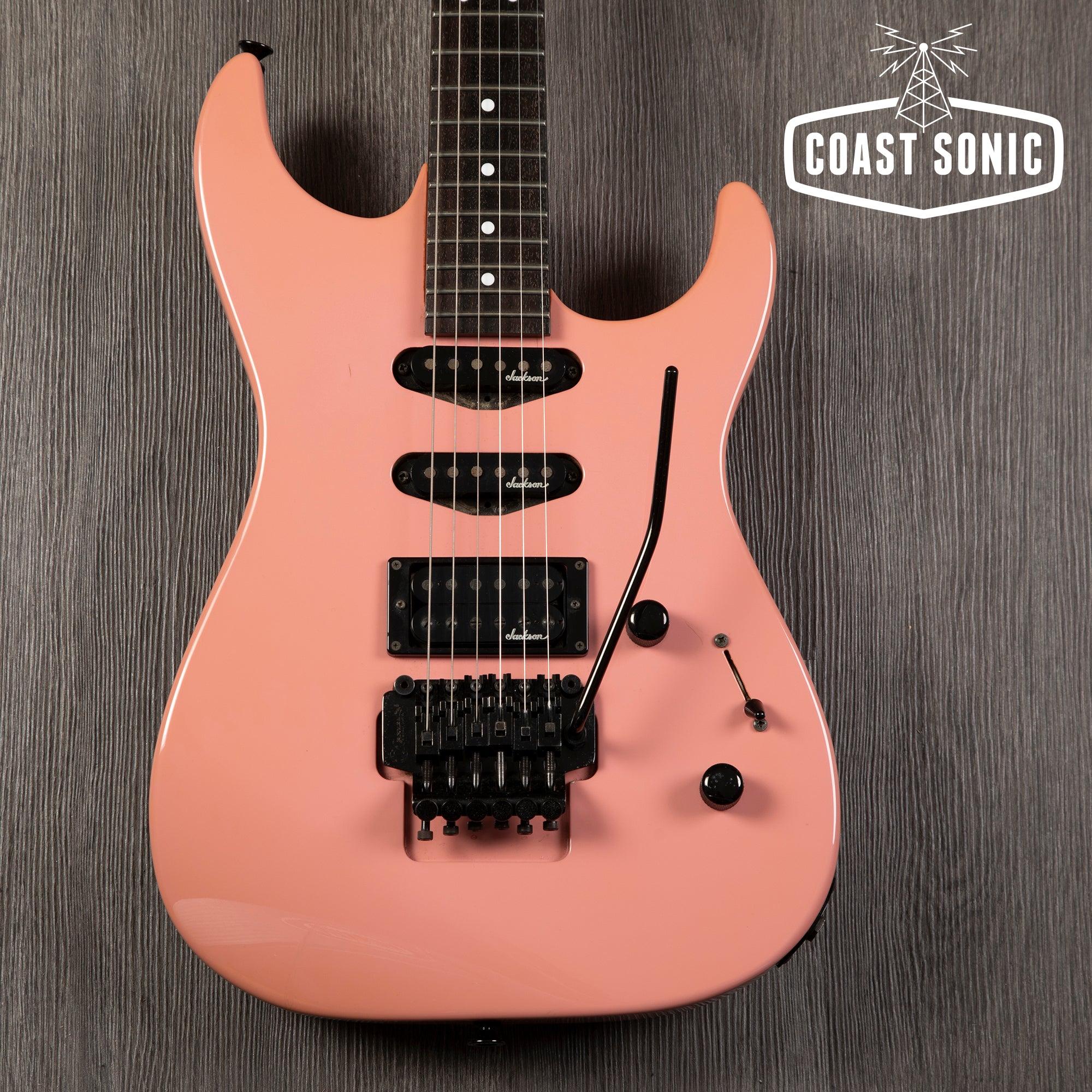 1990 Charvel by Jackson DK-065-SSH Model 3 Superstrat Shell Pink made in Japan