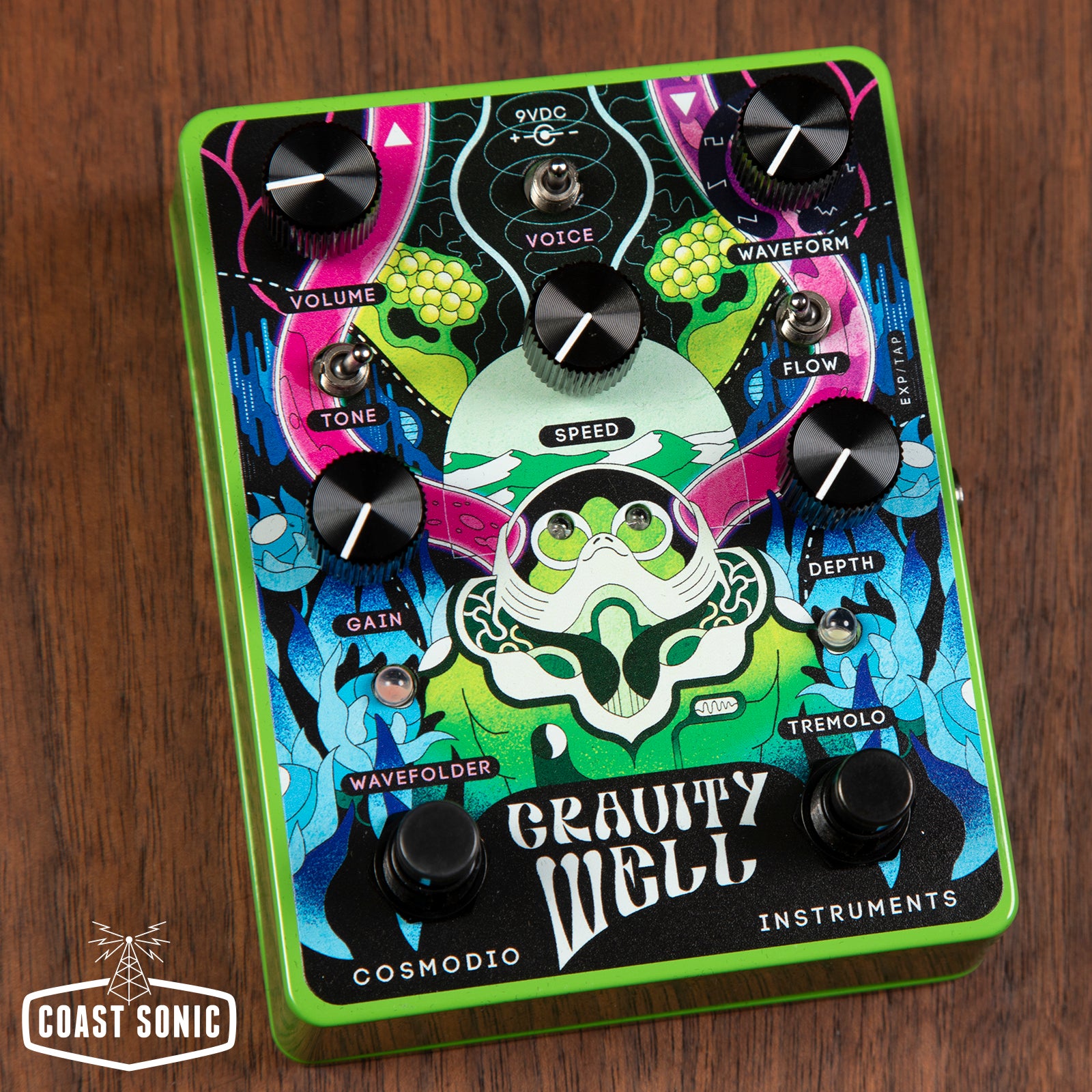 Cosmodio Instruments Gravity Well Analog wavefolder+tremolo sonic refractor - "Slime Green"