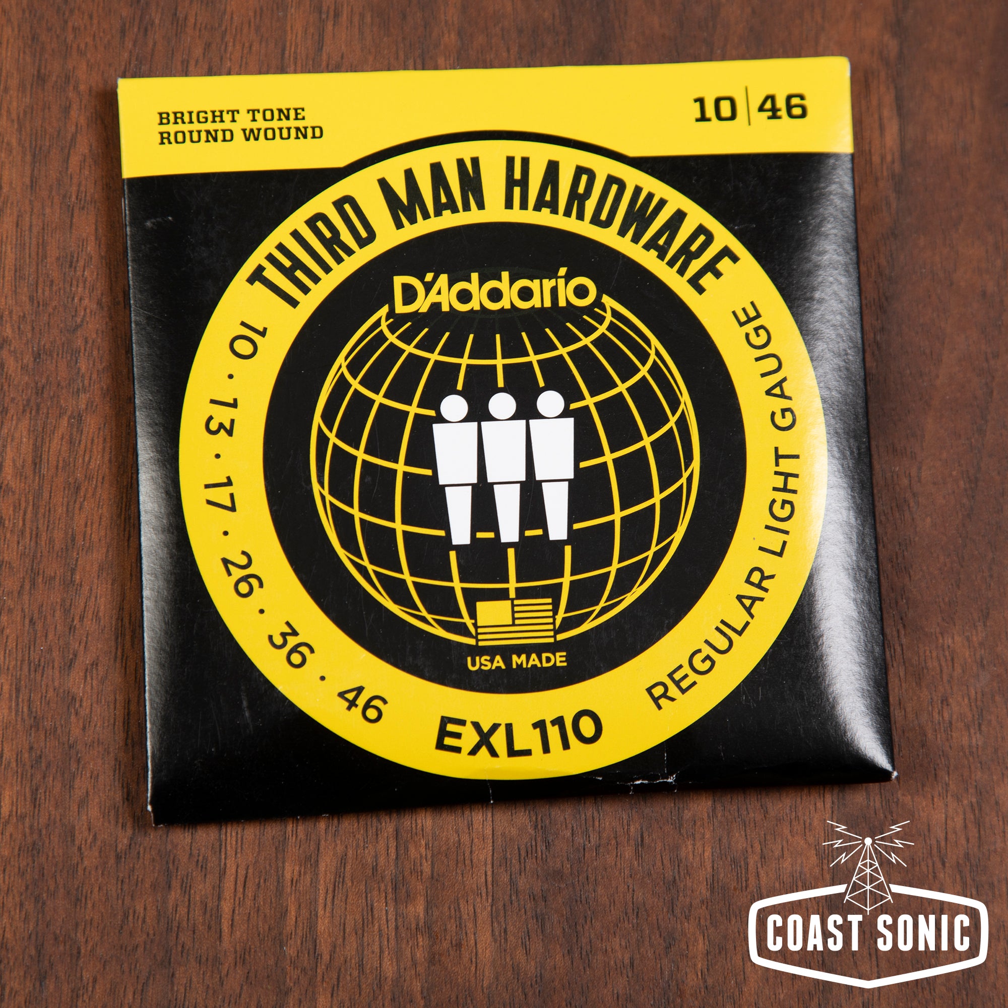 D'Addario Third Man EXL 110 Regular Light Gauge Electric Guitar Strings 10-46