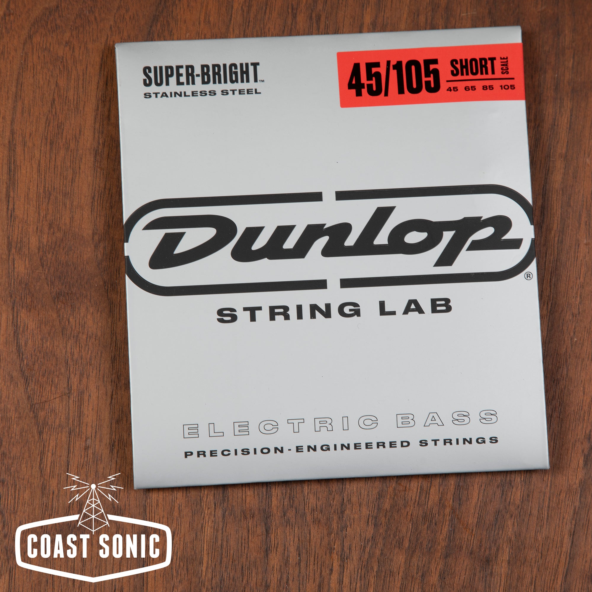 Dunlop Super Bright Nickel Wound Short Scale Bass Strings 45-105