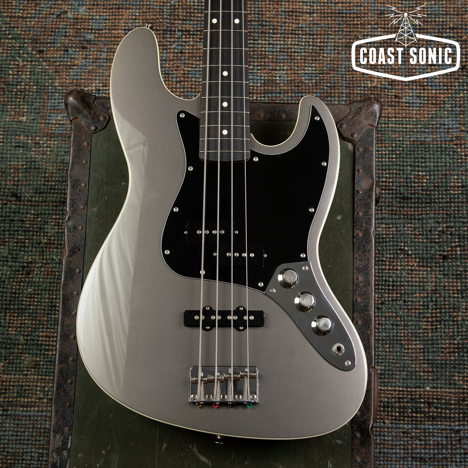 2010 Fender Aerodyne Jazz Bass PJ Made in Japan - Dolphin Grey w/ Matching Headstock