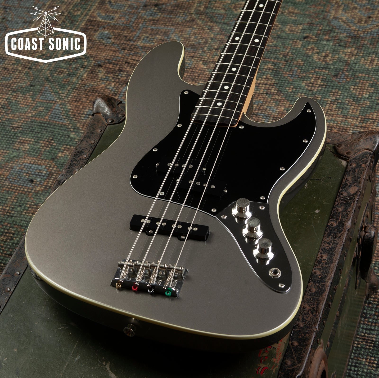 2010 Fender Aerodyne Jazz Bass PJ Made in Japan - Dolphin Grey w/ Matching Headstock