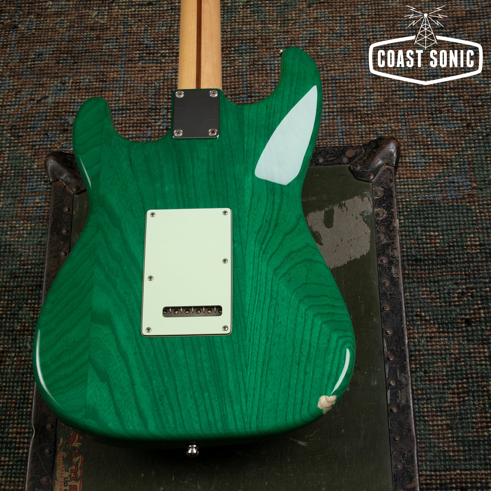 2012 Fender ST57 Ash Stratocaster Transparent Green MIJ - 22 Frets