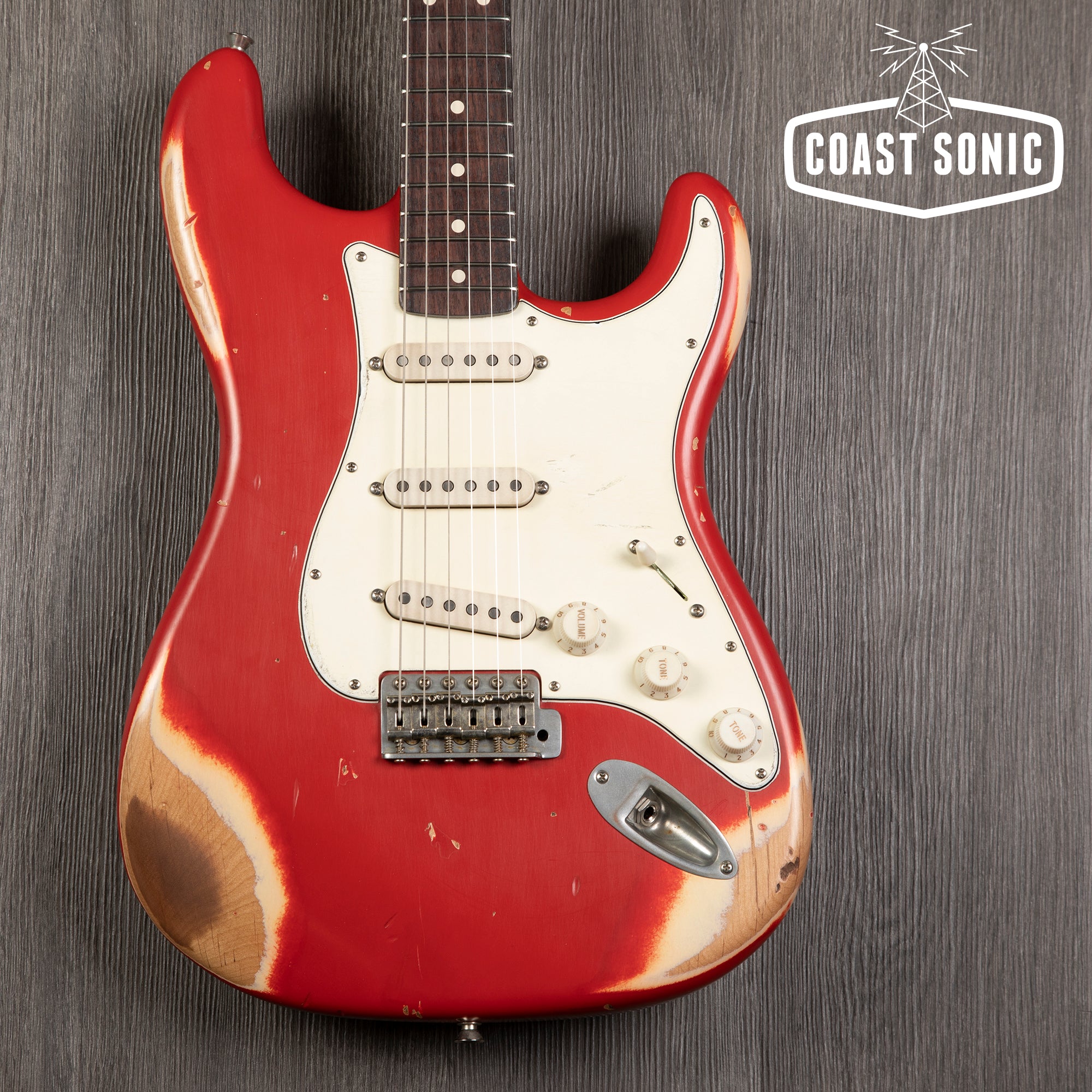 Nash Guitars S-67 Dakota Red, Large CBS headstock, heavy relic