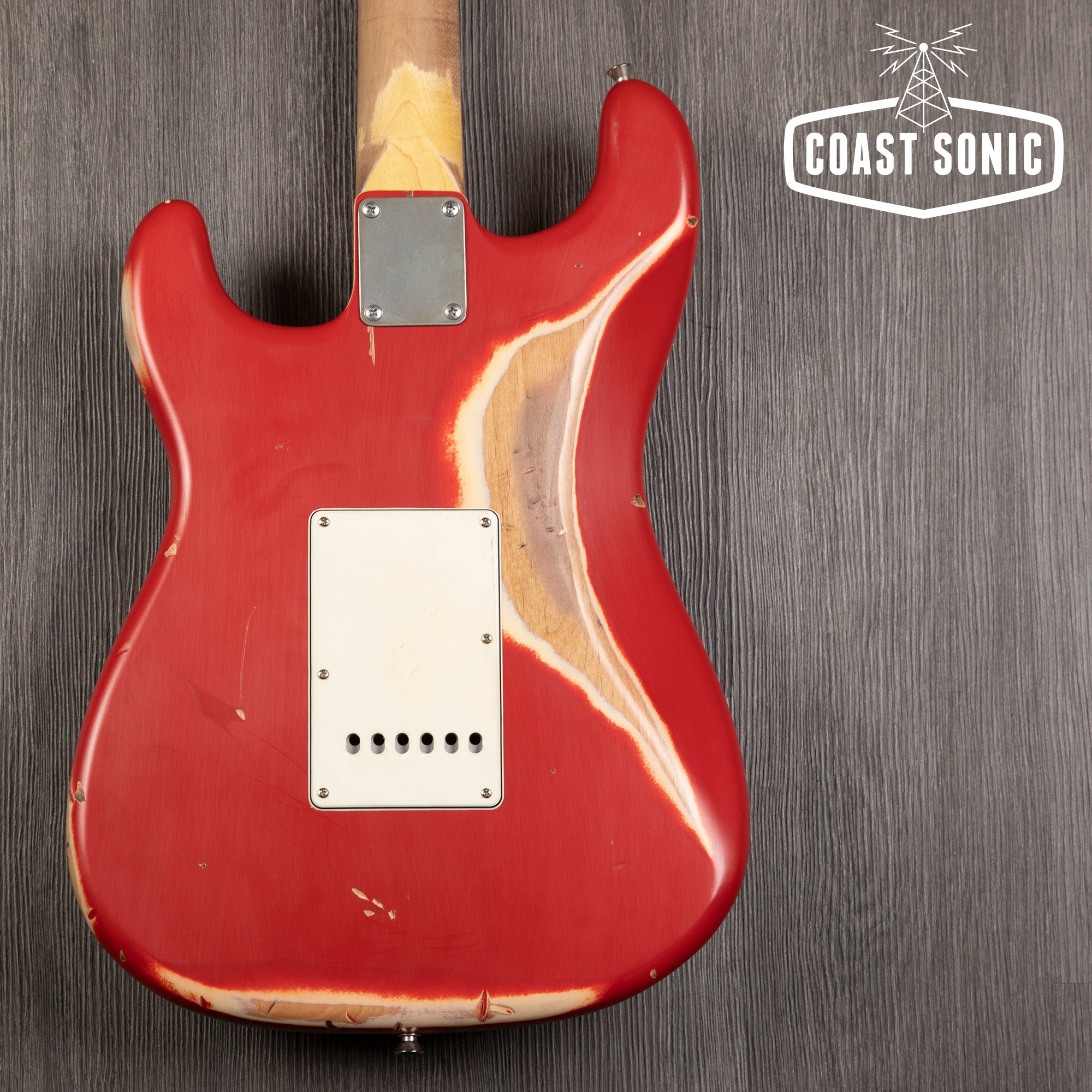 Nash Guitars S-67 Dakota Red, Large CBS headstock, heavy relic