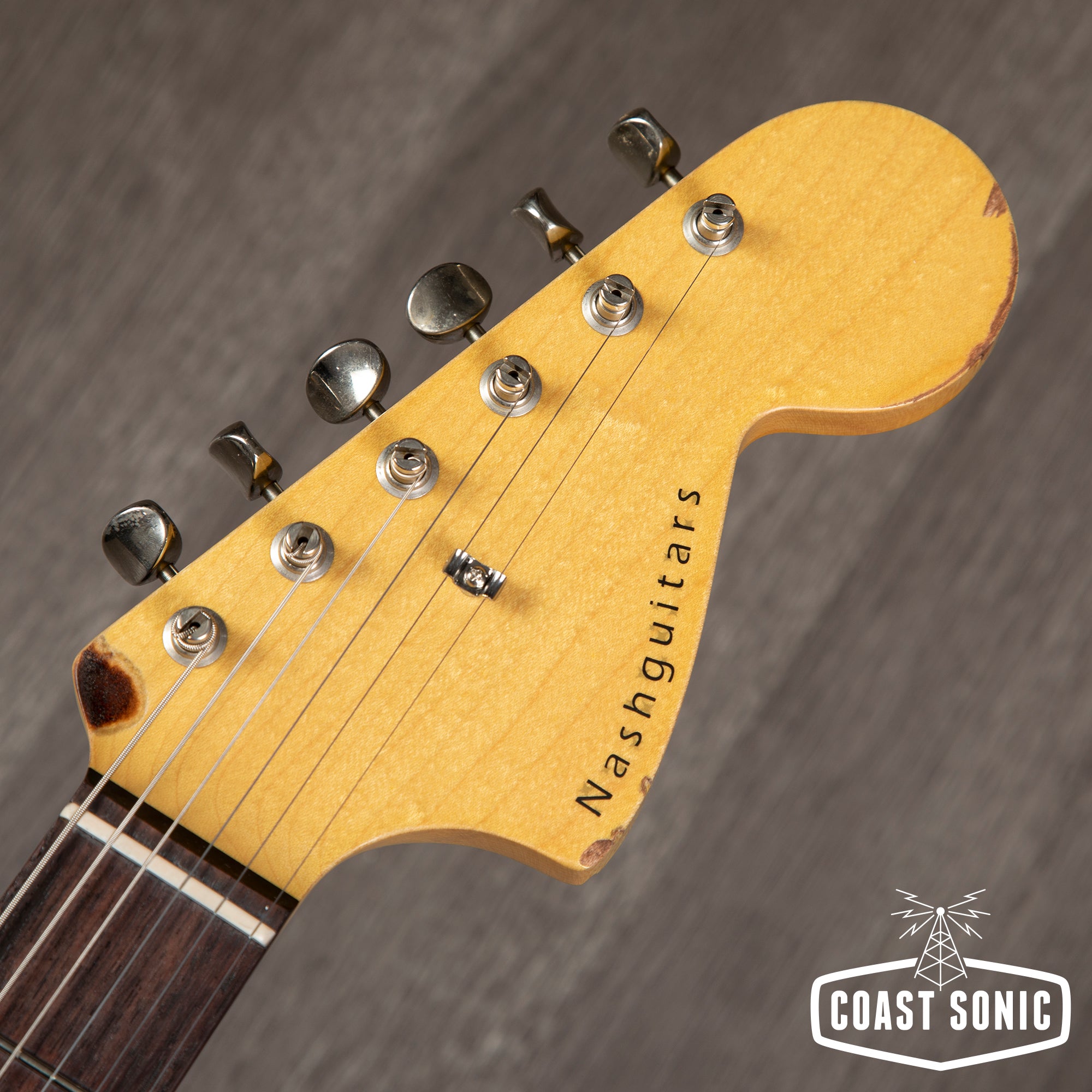 Nash Guitars S-67 Dakota Red, Large CBS headstock, heavy relic