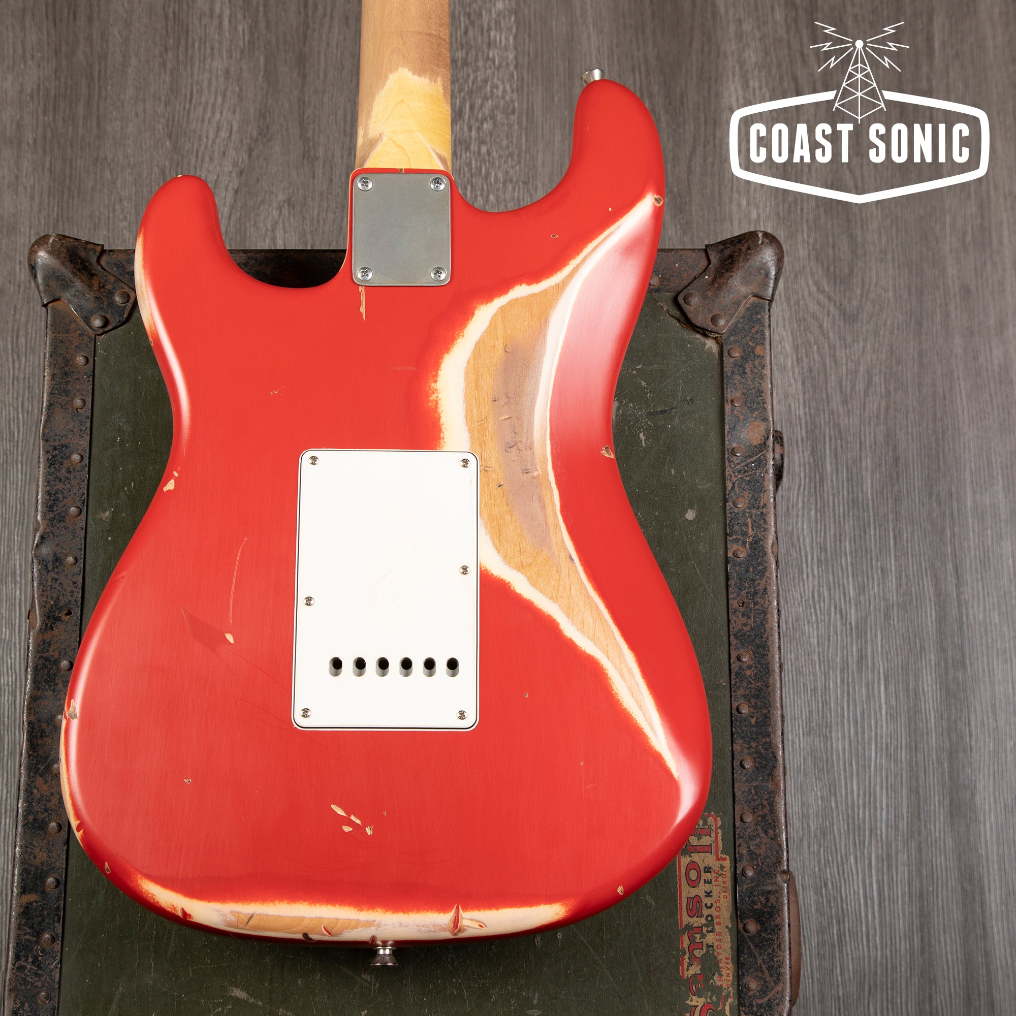 Nash Guitars S-67 Dakota Red, Large CBS headstock, heavy relic