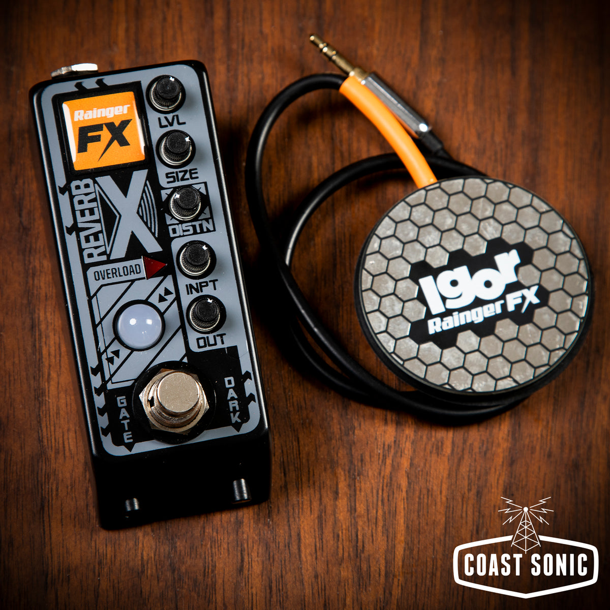 gated reverb pedal Rainger FX REVERB-X **Coast Sonic edition**