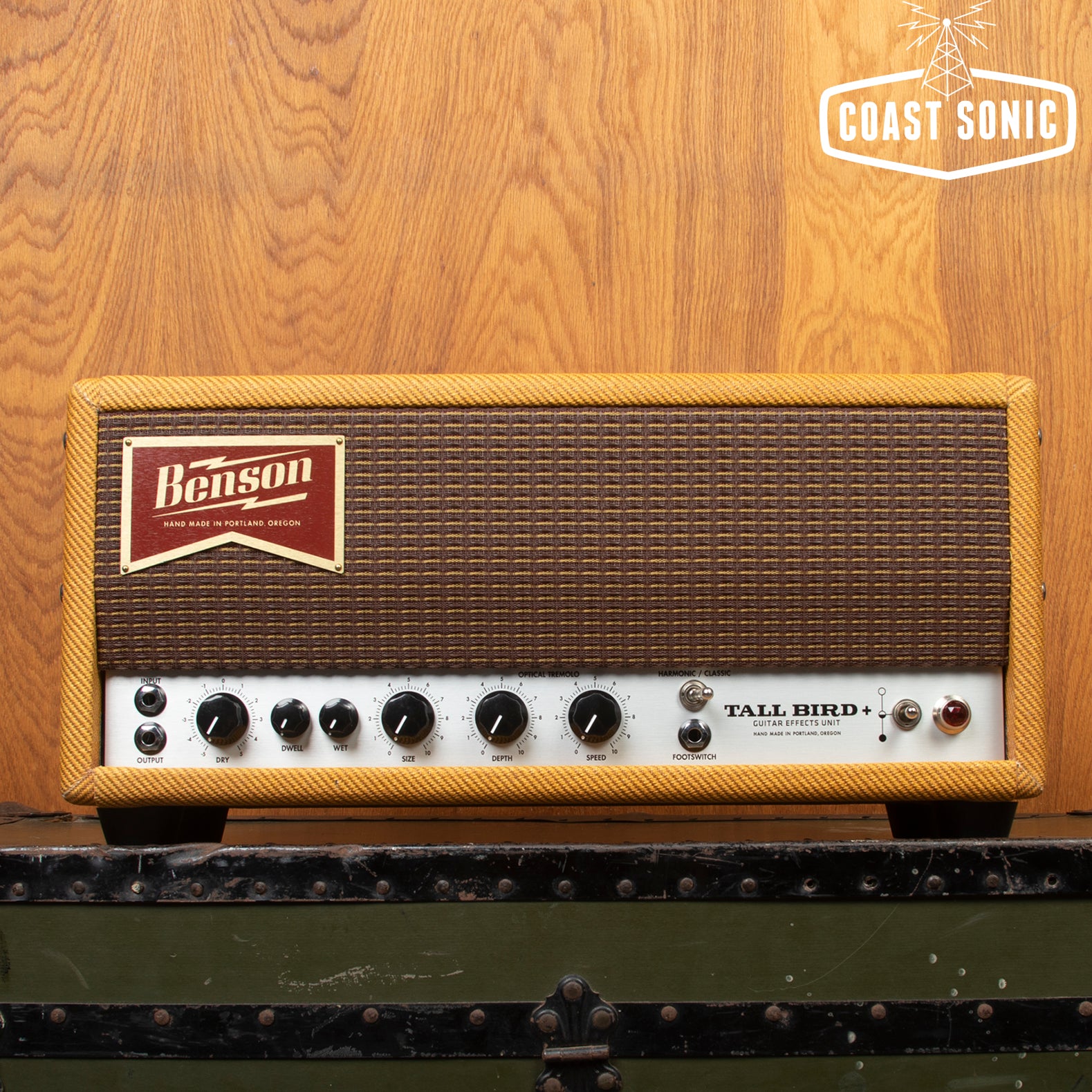 Benson Tall Bird Plus Tube-Driven Reverb and Tremolo - Tweed w/ Oxblood Grill