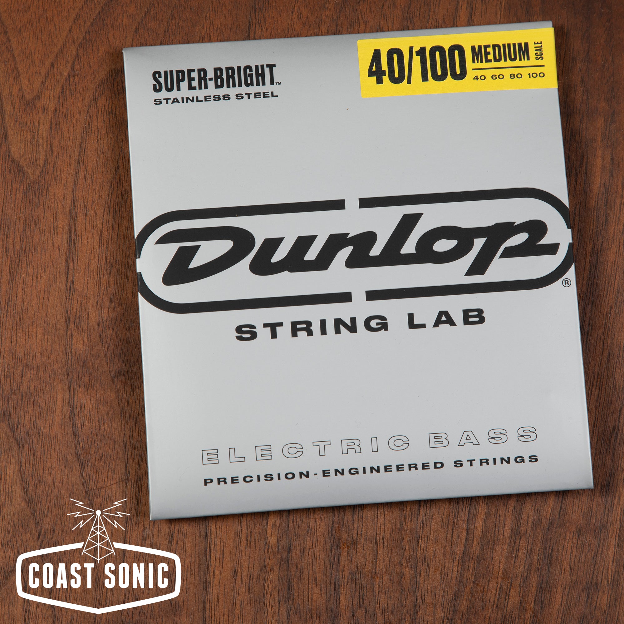Dunlop Super Bright Nickel Wound Medium Scale Bass Strings 40-100