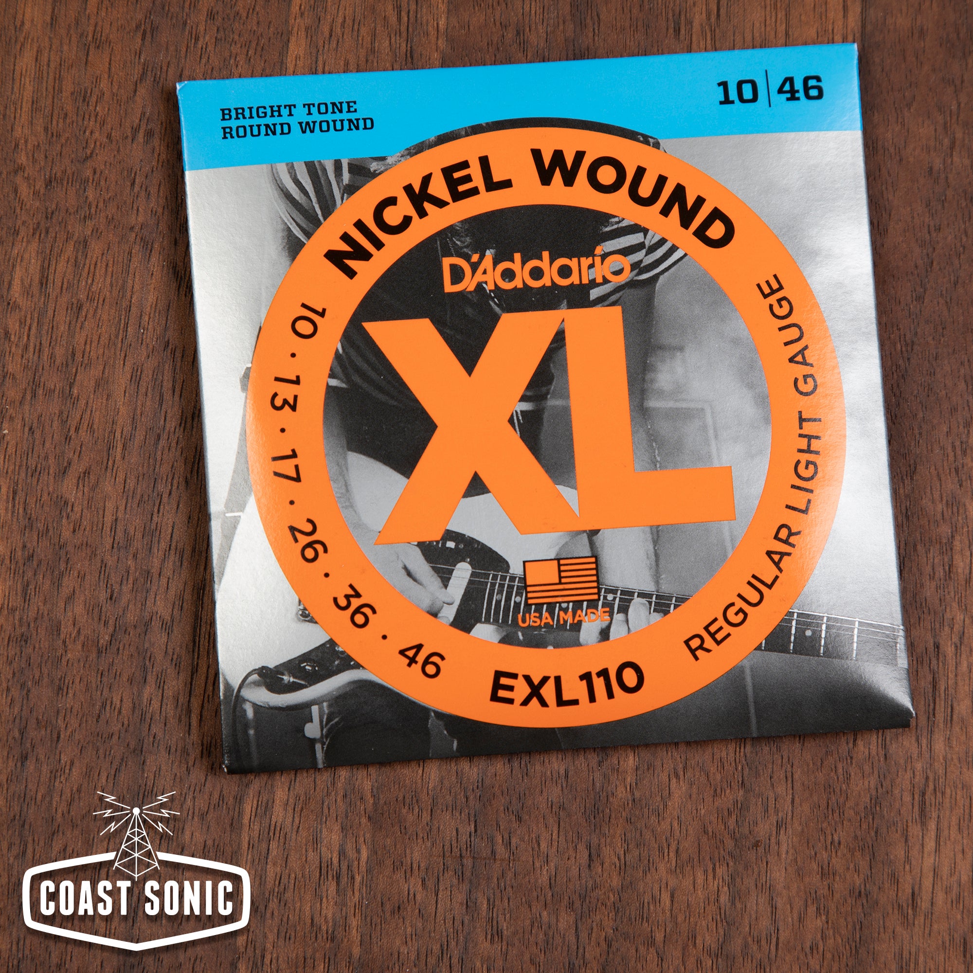D'Addario EXL 110 Regular Light Gauge Electric Guitar Strings 10-46