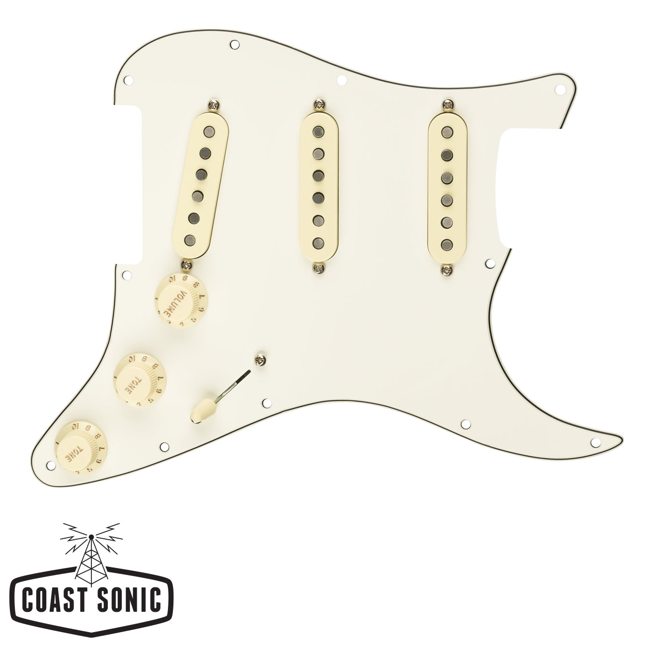 Fender Pre-Wired Strat Pickguard, Custom Fat '50s SSS