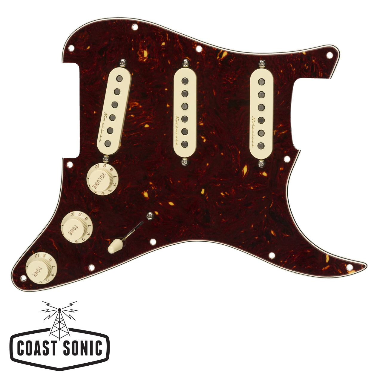 Fender Pre-Wired Strat Pickguard, Vintage Noiseless SSS