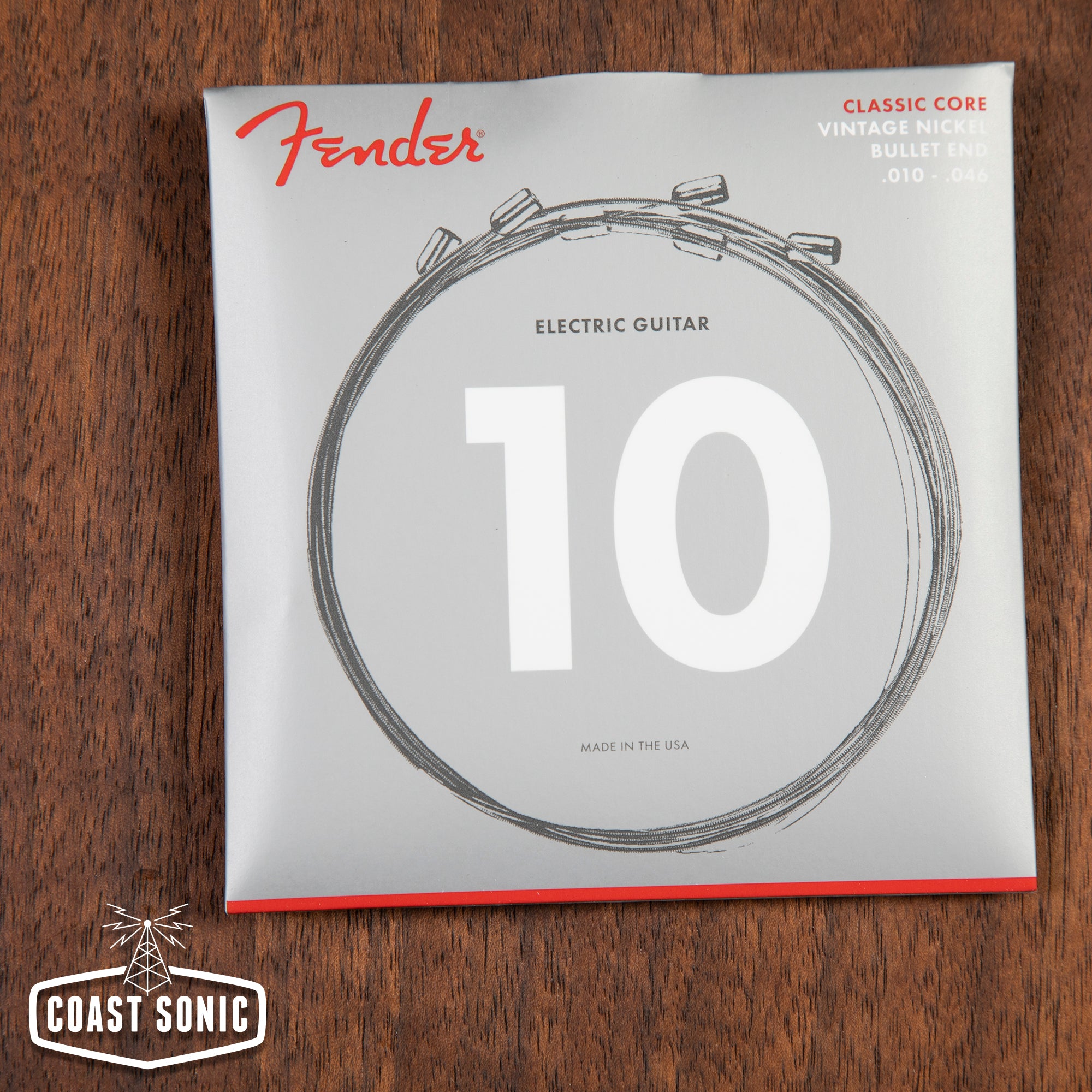 Fender Classic Core Vintage Nickel Bullet End Strings .010-.046 Regular Gauge