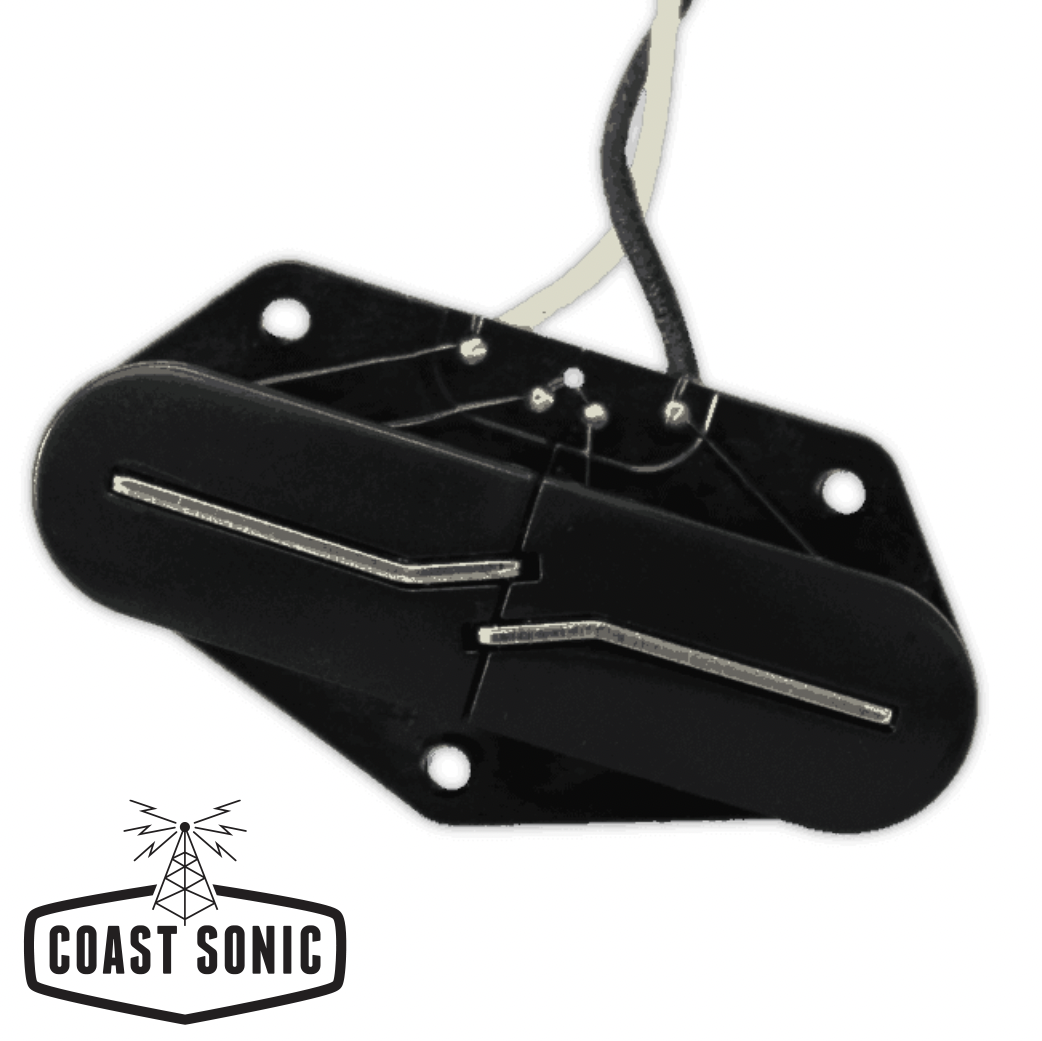 Lindy Fralin Split Blade Tele Pickup Set Black- Blues Output *Round Radius*