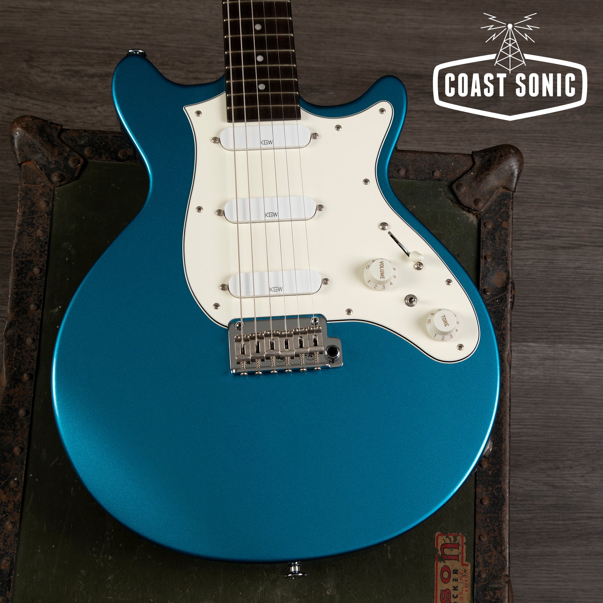 Kz Guitar Works KGW Bolt-On 22 "Lake Placid Blue"