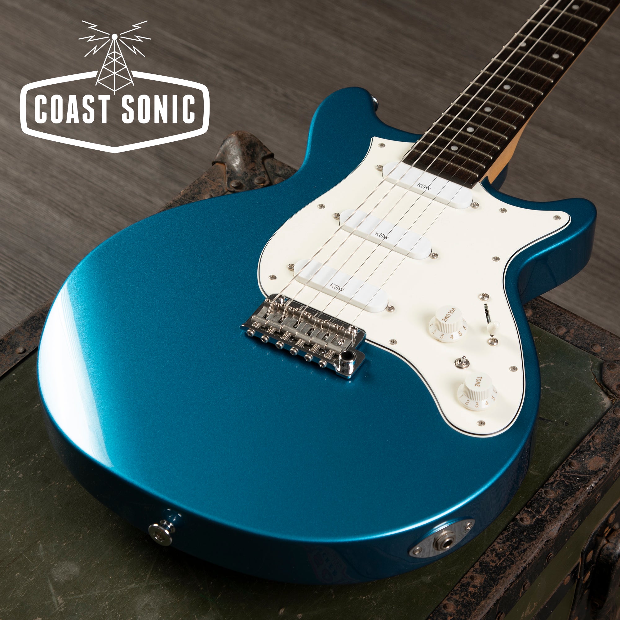 Kz Guitar Works KGW Bolt-On 22 "Lake Placid Blue"