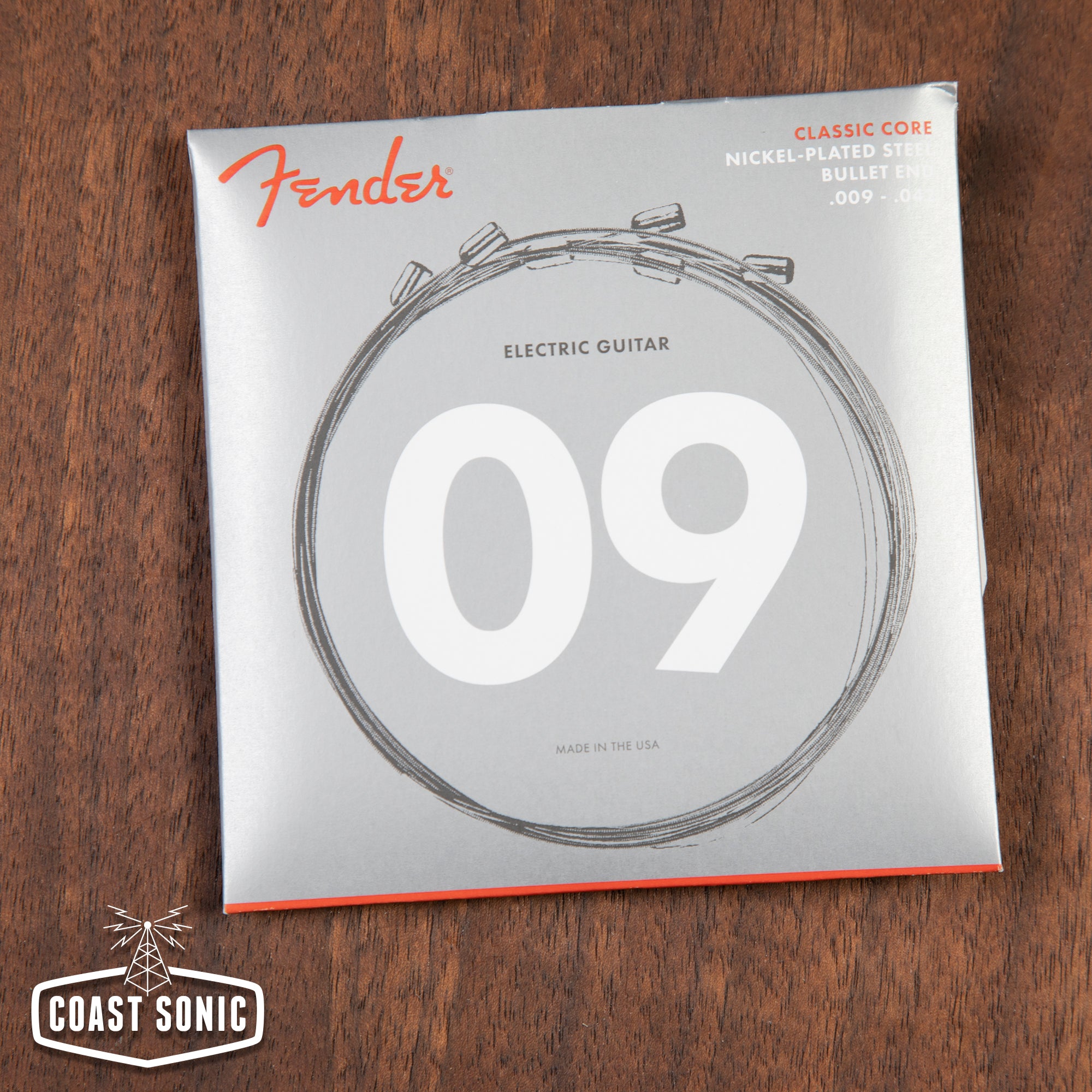 Fender Classic Core Nickel Plated Steel Bullet End Strings .009-.042