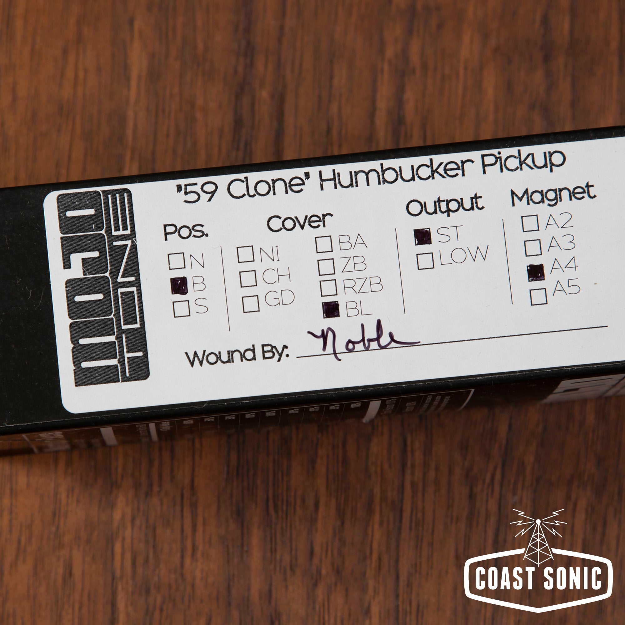 Mojotone '59 Clone Humbucker Bridge Pickup Black