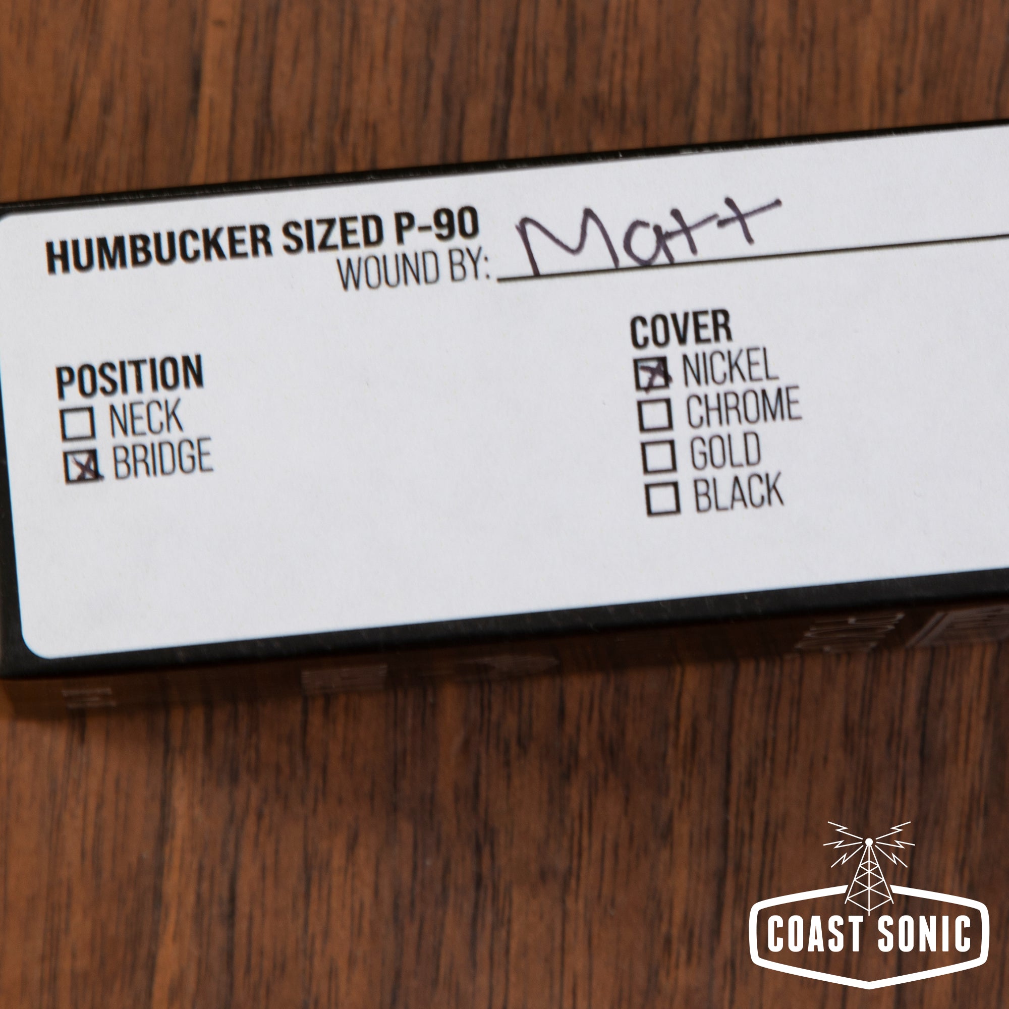 Mojotone Humbucker Sized P-90 Bridge Pickup Nickel