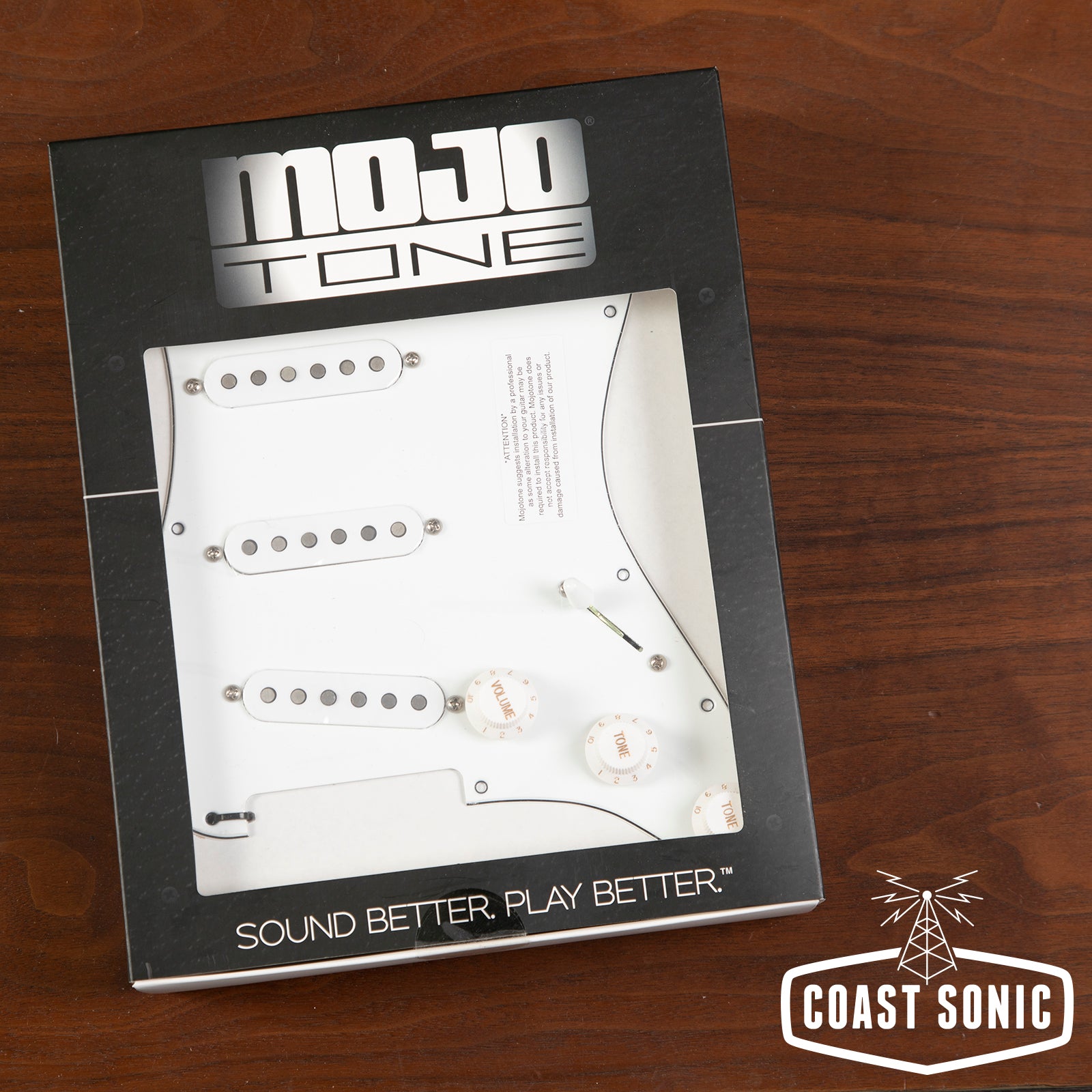 Mojotone Rene Martinez Texas Strat Pickup Prewired Pickguard White