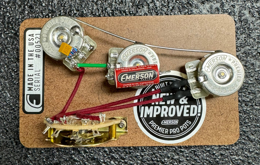 Emerson Custom Blender 5-Way Strat Prewired Kit 500k - Premier Pro