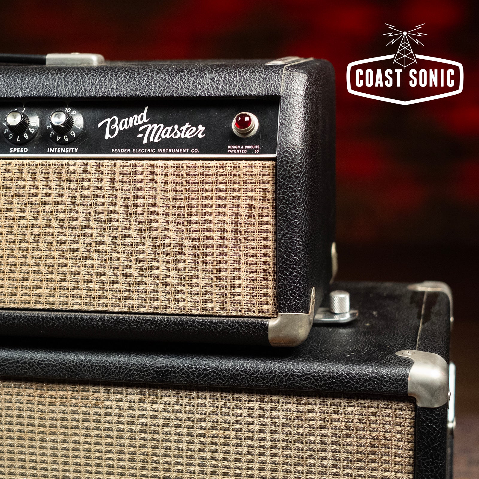 1964 Fender Bandmaster Piggyback Amplifier AB763, all original conditi