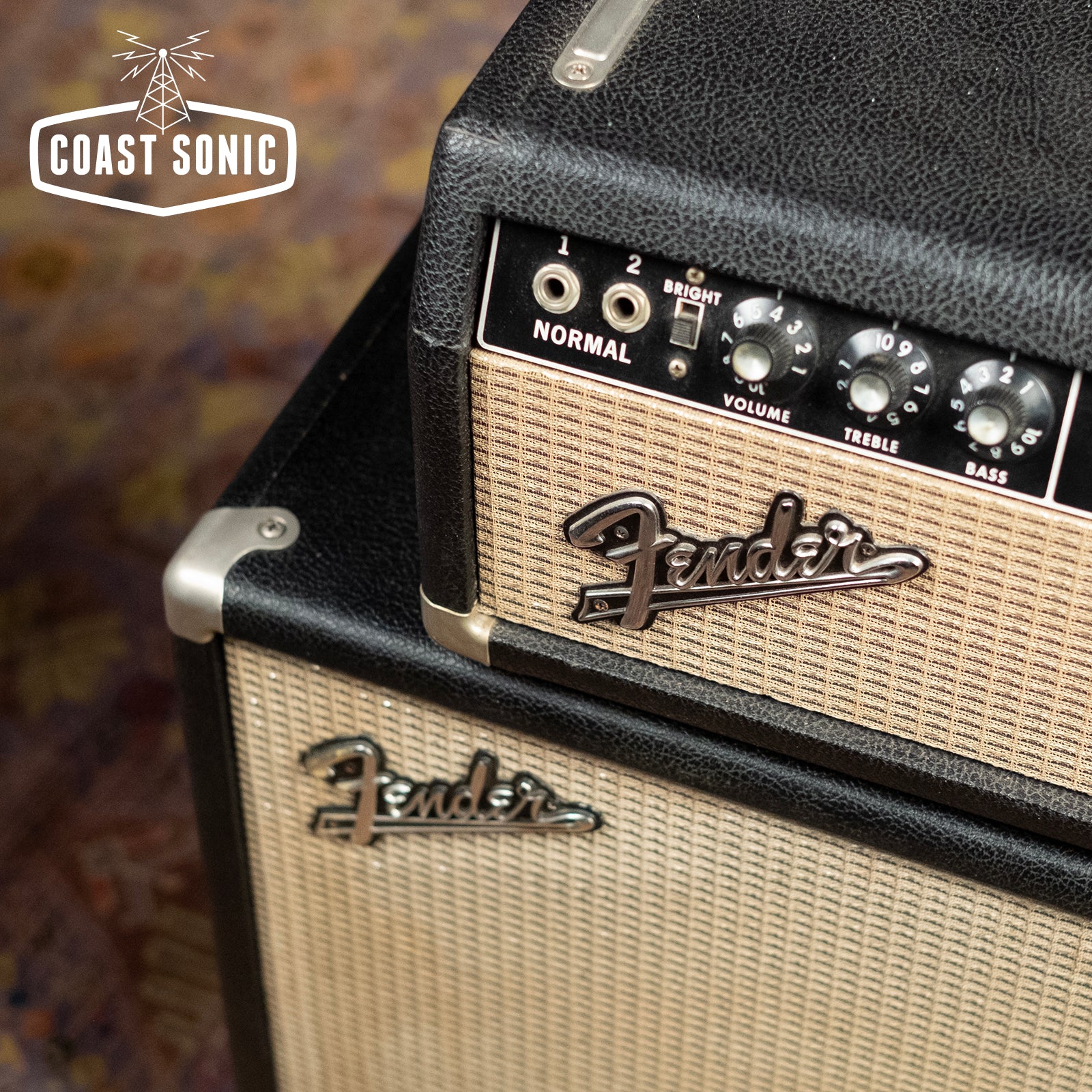 1964 Fender Bandmaster Piggyback Amplifier AB763, all original conditi