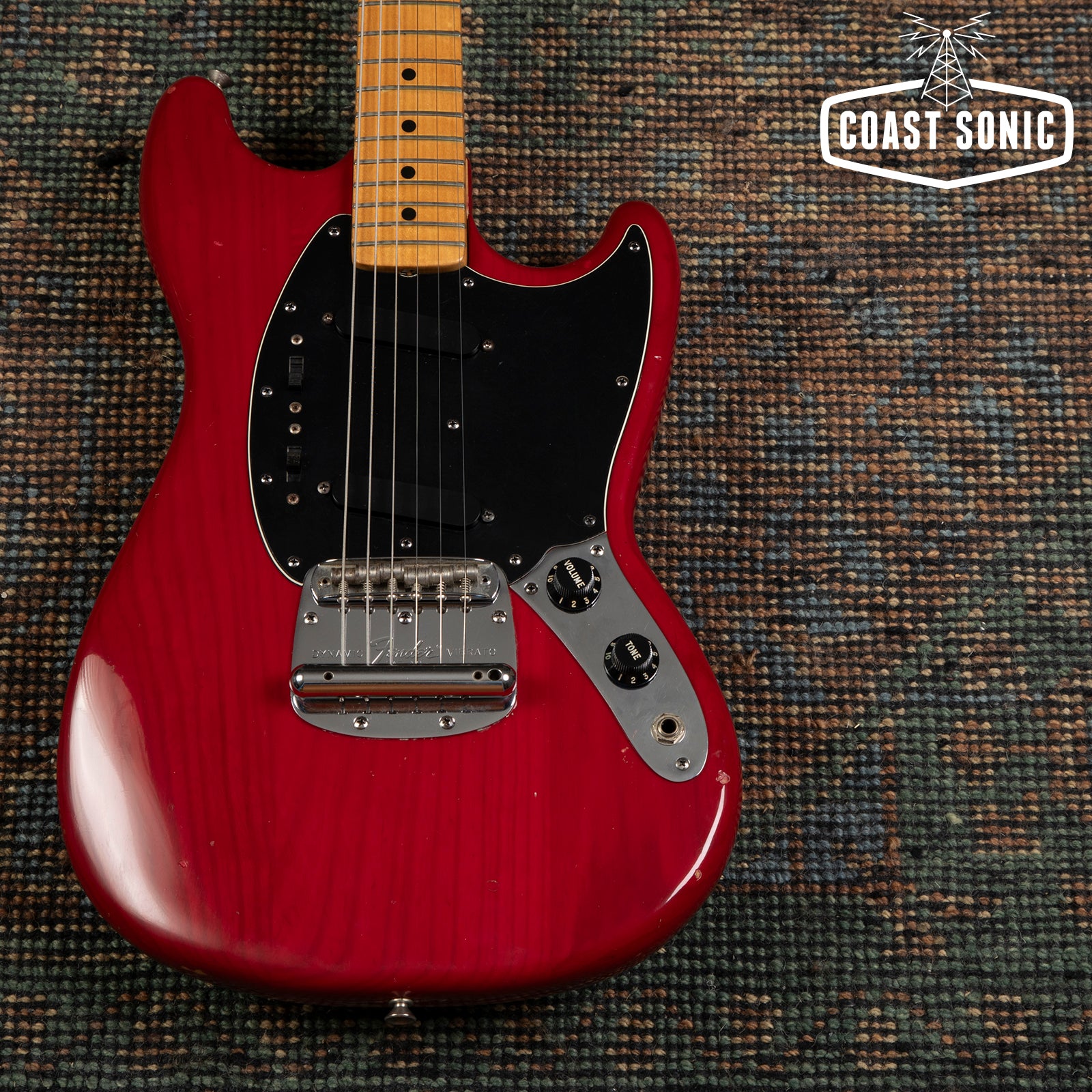 1978 Fender Mustang - Ash Body - Transparent Red