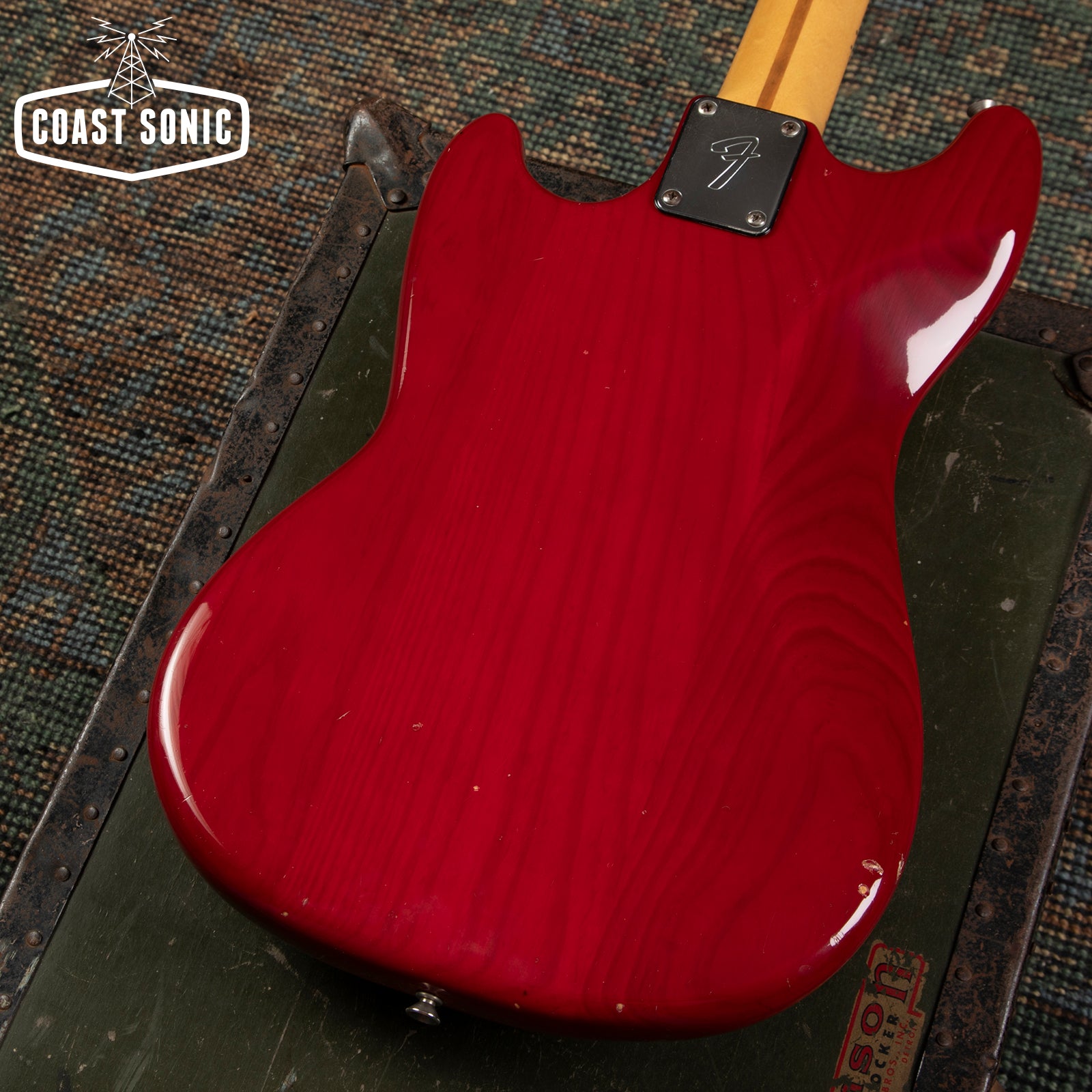 1978 Fender Mustang - Ash Body - Transparent Red