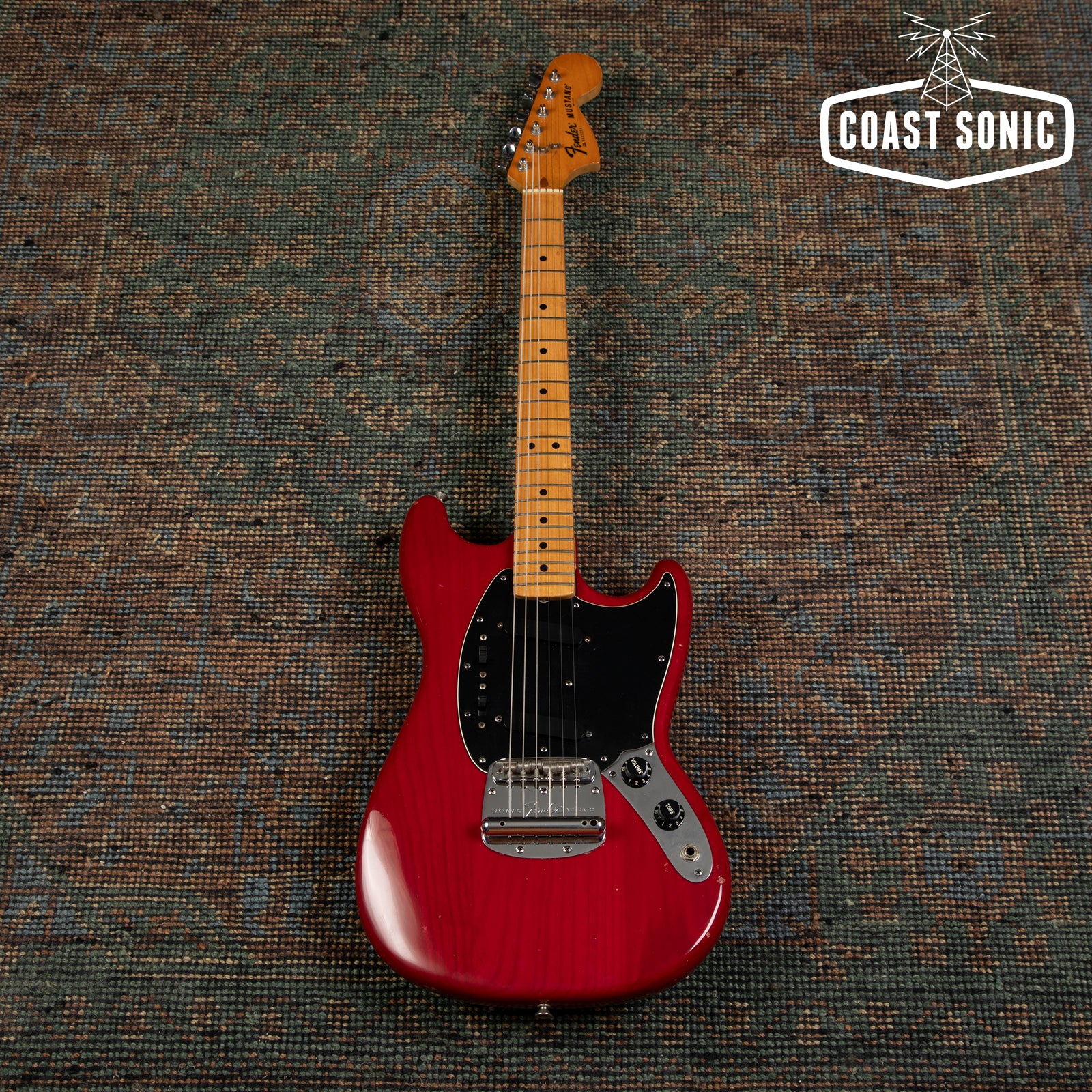 1978 Fender Mustang - Ash Body - Transparent Red