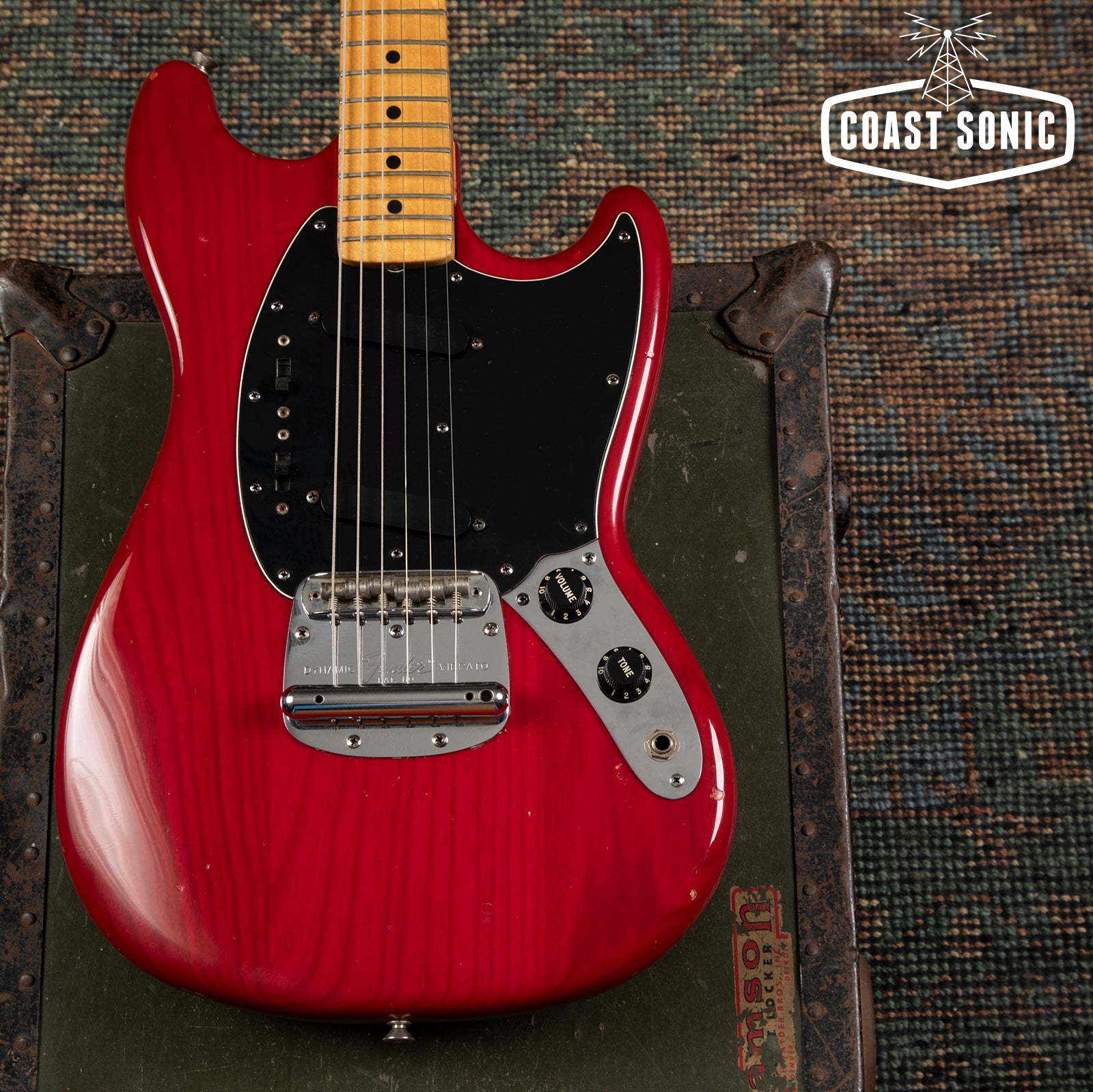 1978 Fender Mustang - Ash Body - Transparent Red