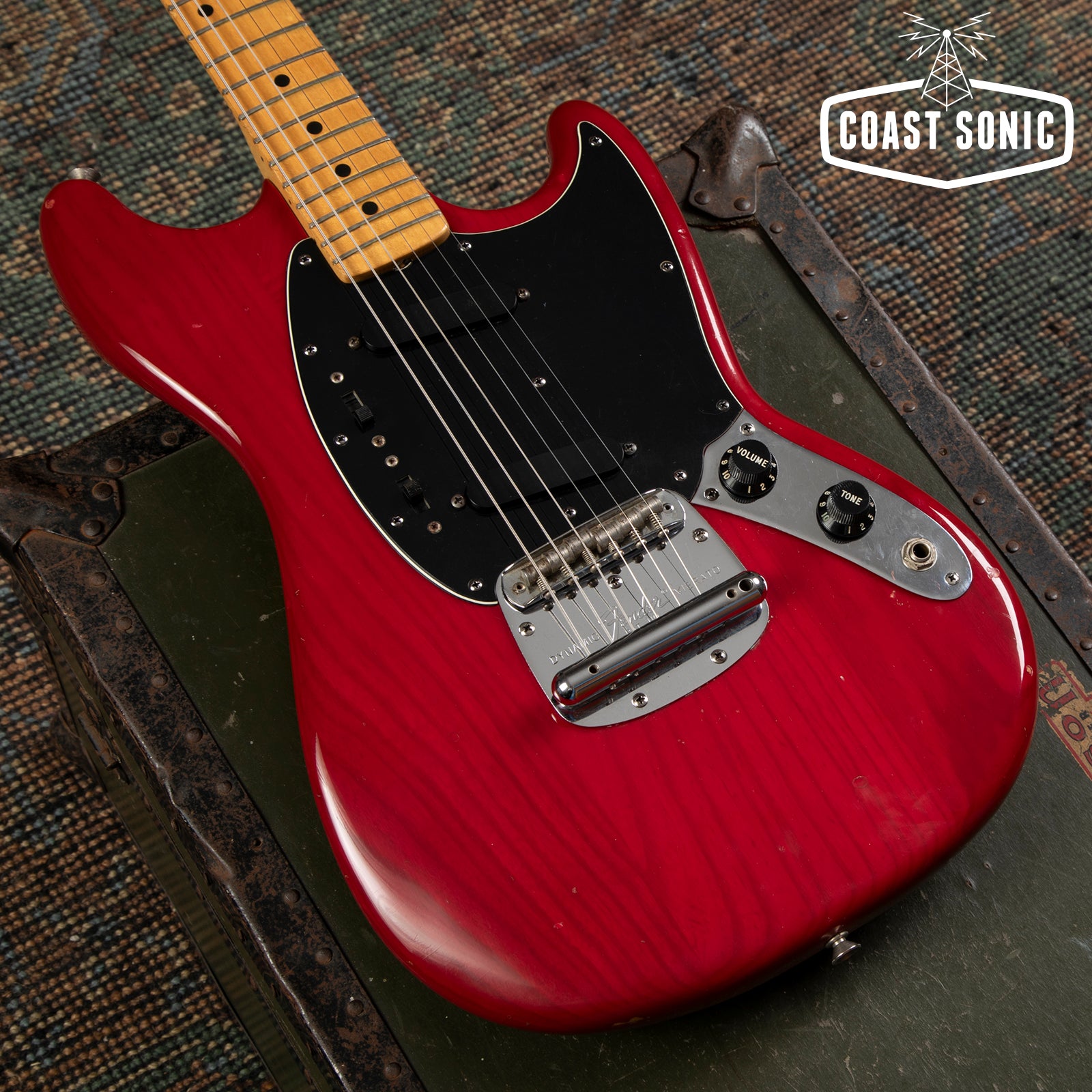 1978 Fender Mustang - Ash Body - Transparent Red