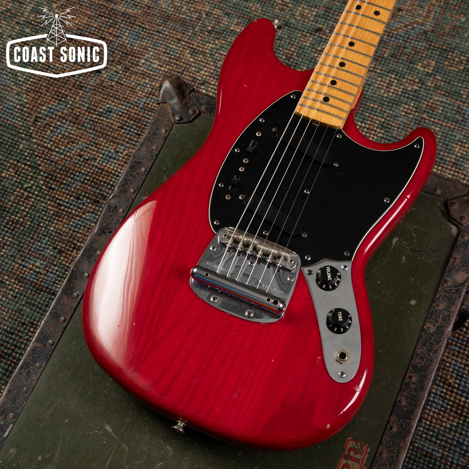 1978 Fender Mustang - Ash Body - Transparent Red