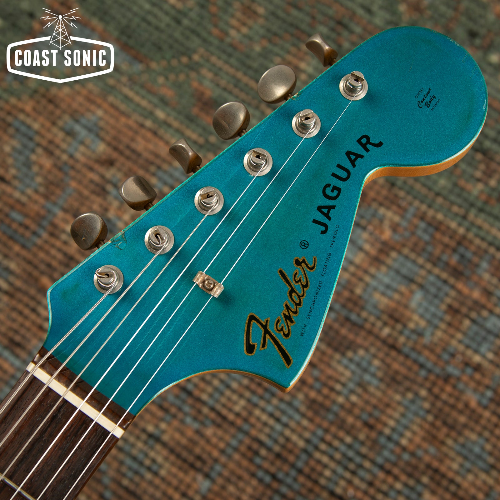 1998 Fender '62 Reissue Jaguar JG66-85MH Lake Placid Blue w/ Matching