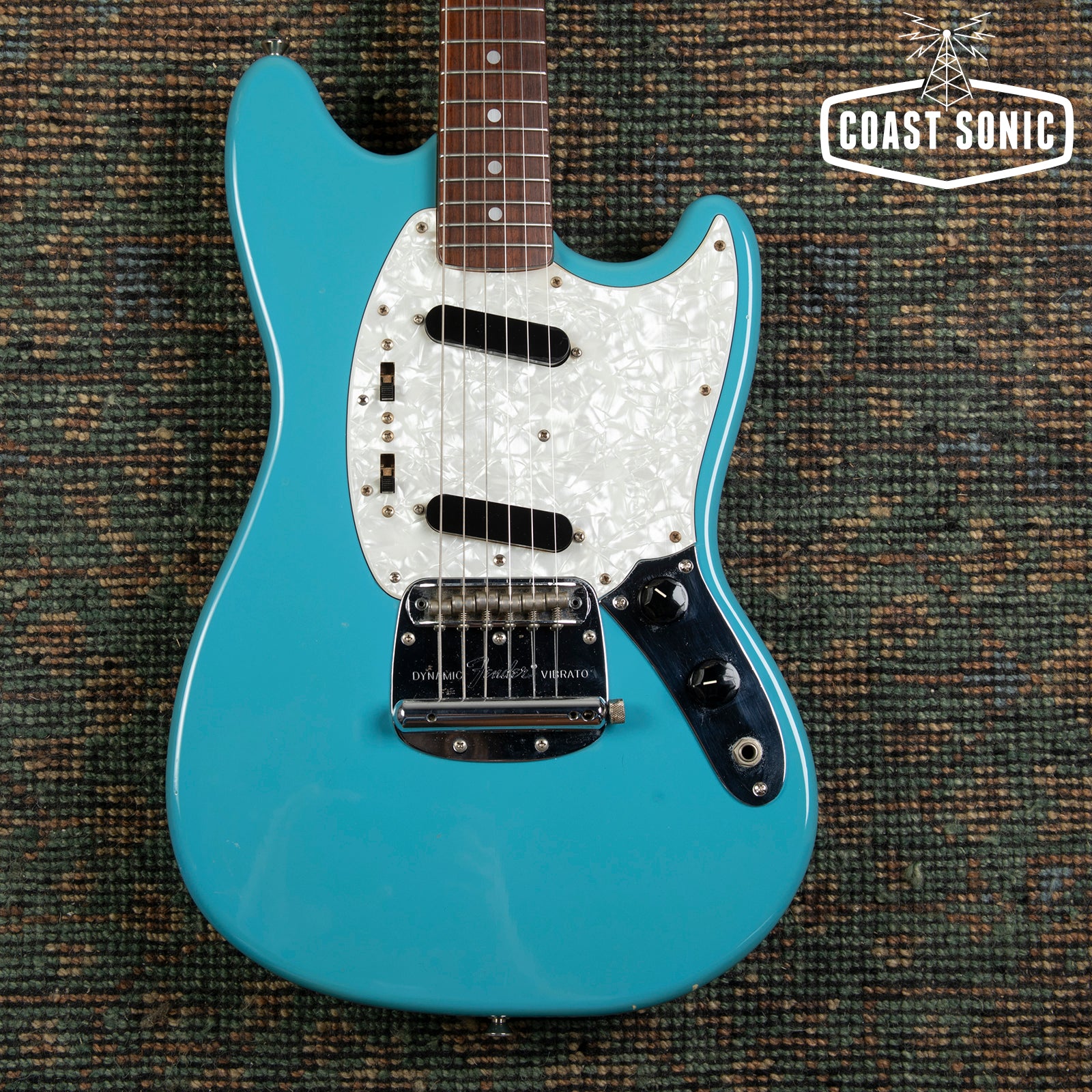 1998 Fender '65 Reissue Mustang crafted in Japan - Daphne Blue