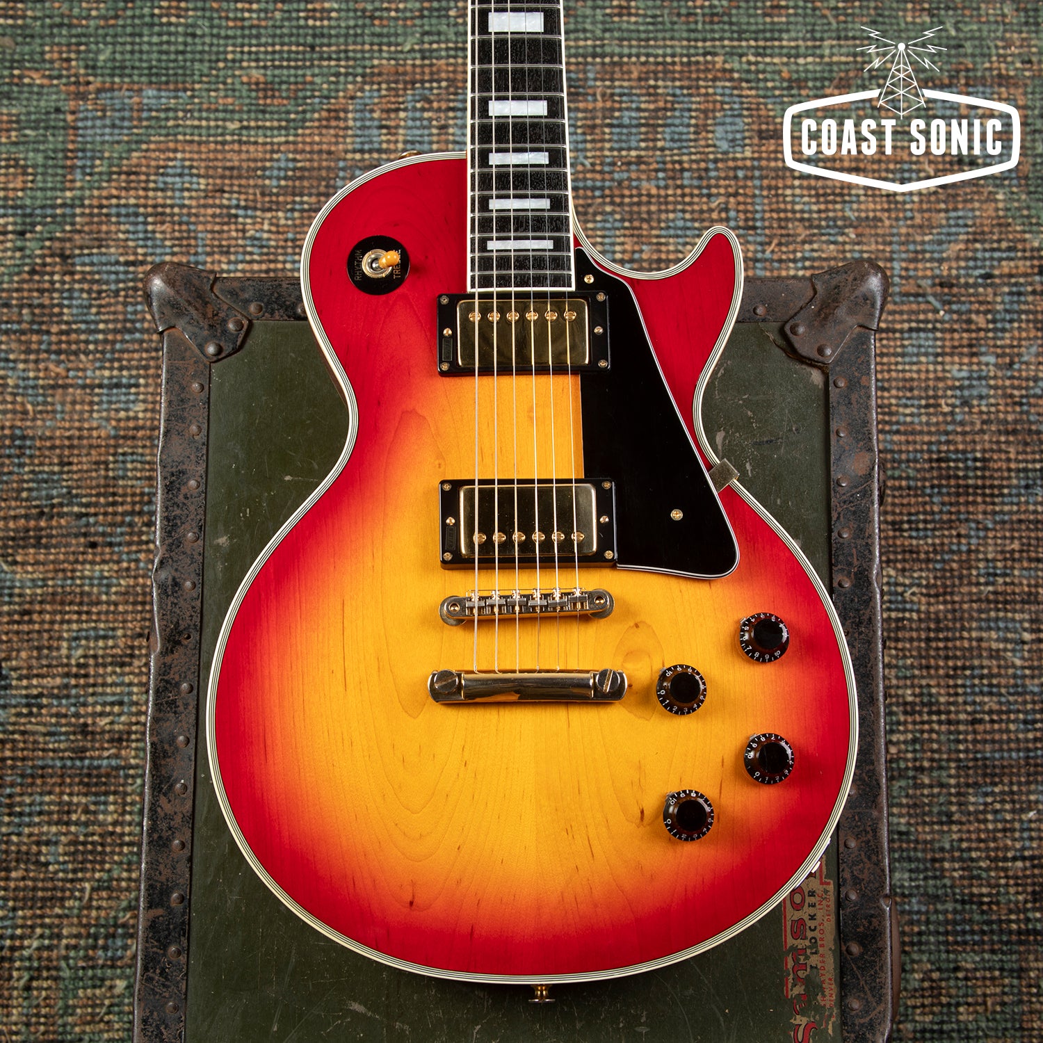 1991 Burny RLC-70 Les Paul Custom Cherry Burst made in Japan