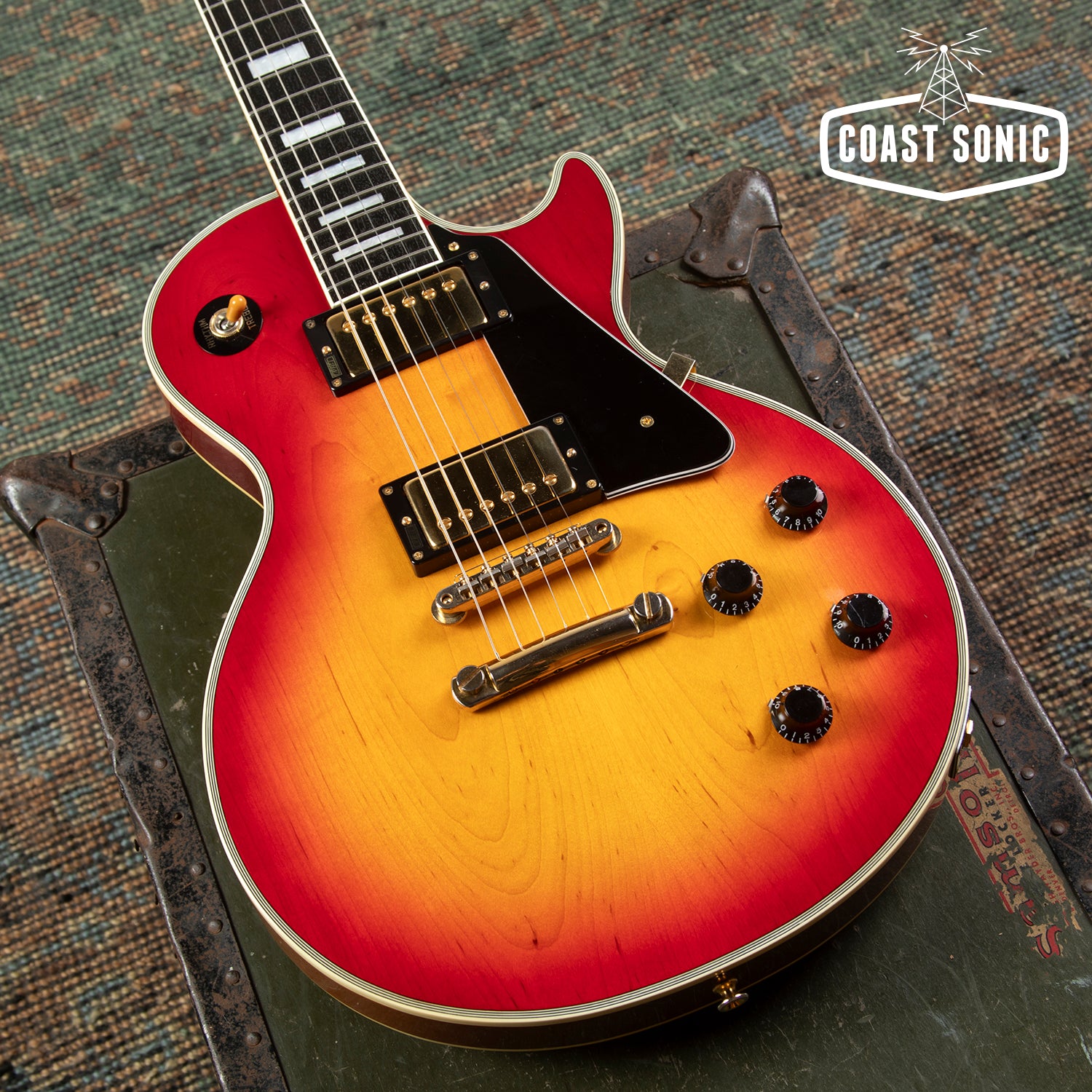 1991 Burny RLC-70 Les Paul Custom Cherry Burst made in Japan