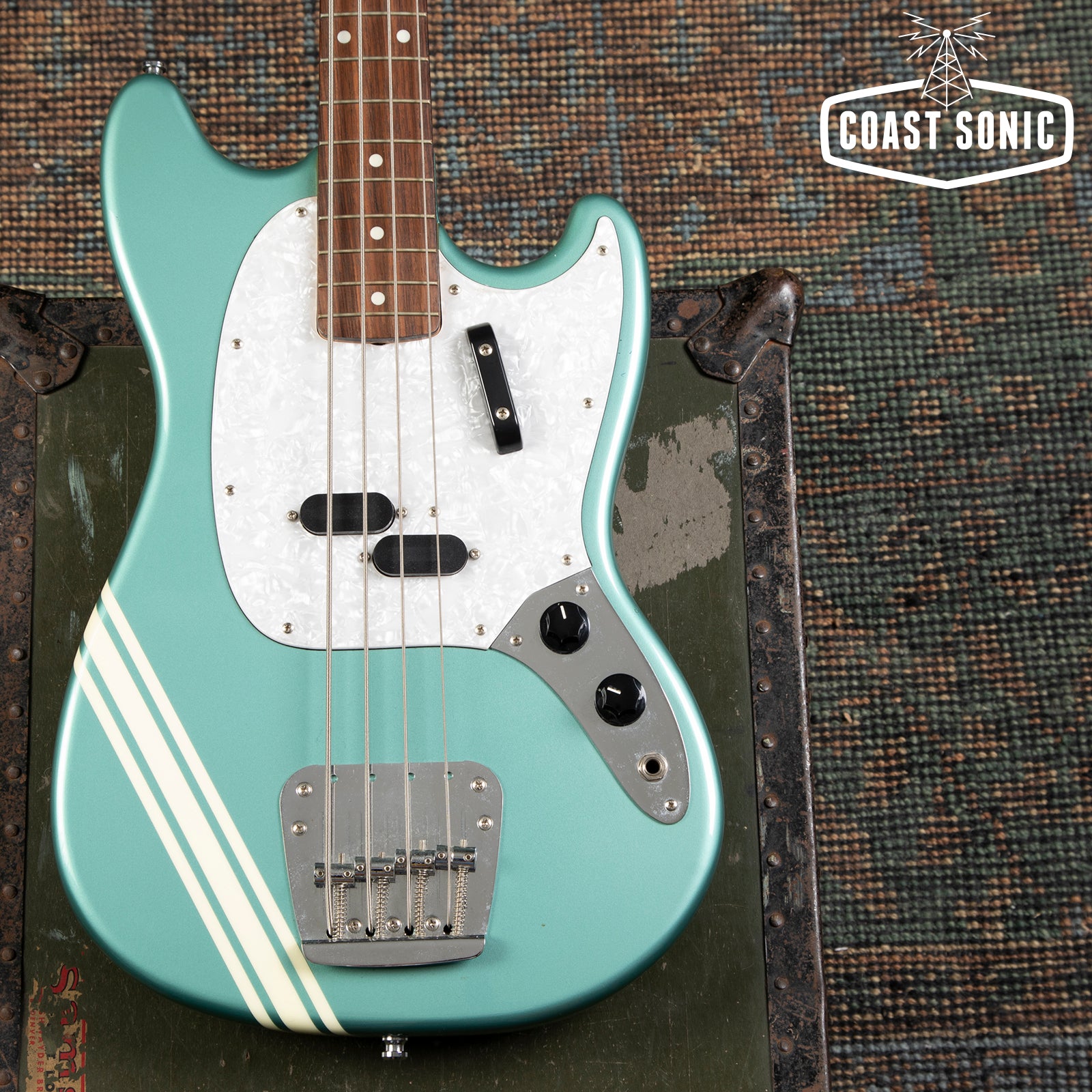 2010 Fender Competition Mustange Bass '67 Reissue MB-SD/CO Made in Japan - Ocean Turquoise Metallic