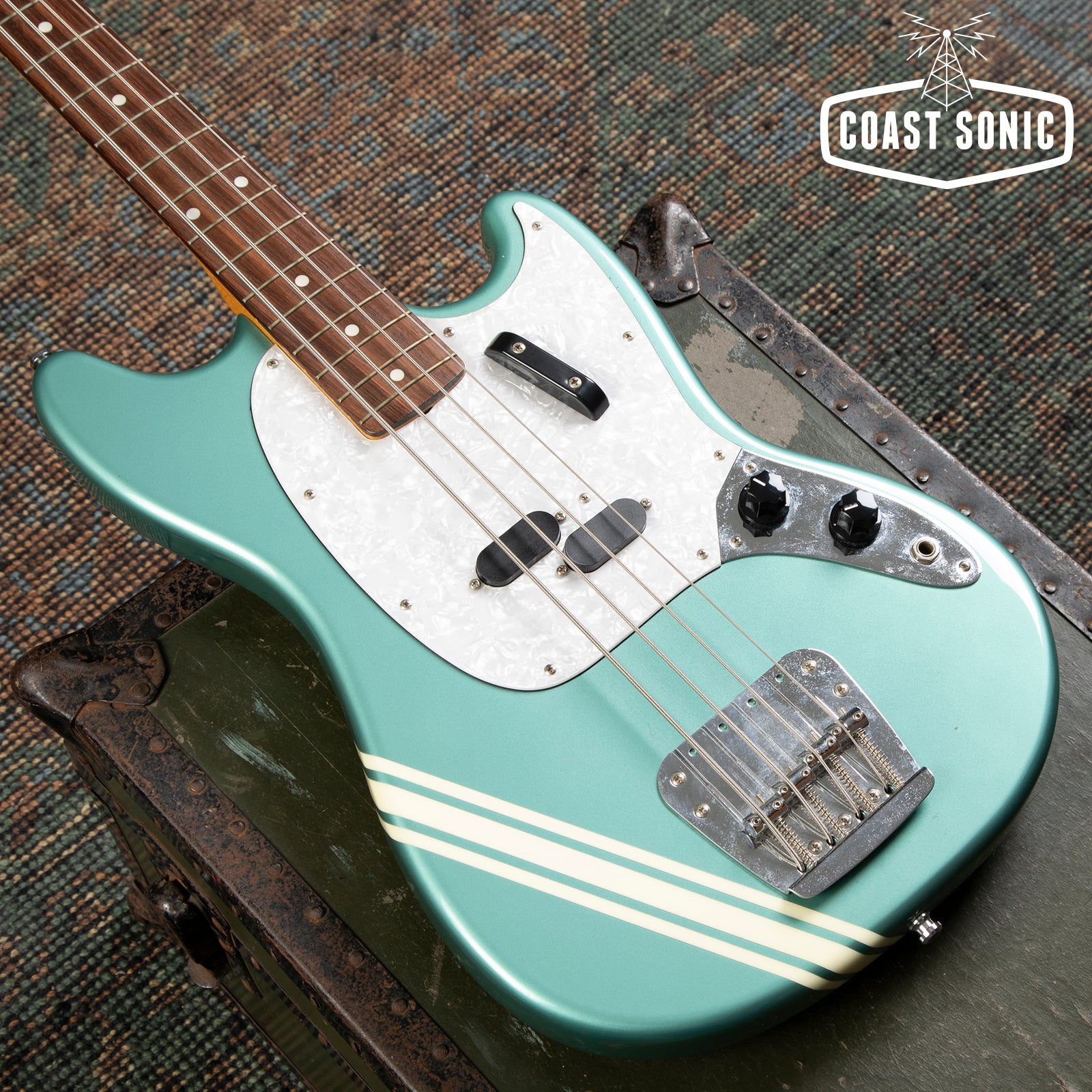 2010 Fender Competition Mustange Bass '67 Reissue MB-SD/CO Made in Japan - Ocean Turquoise Metallic