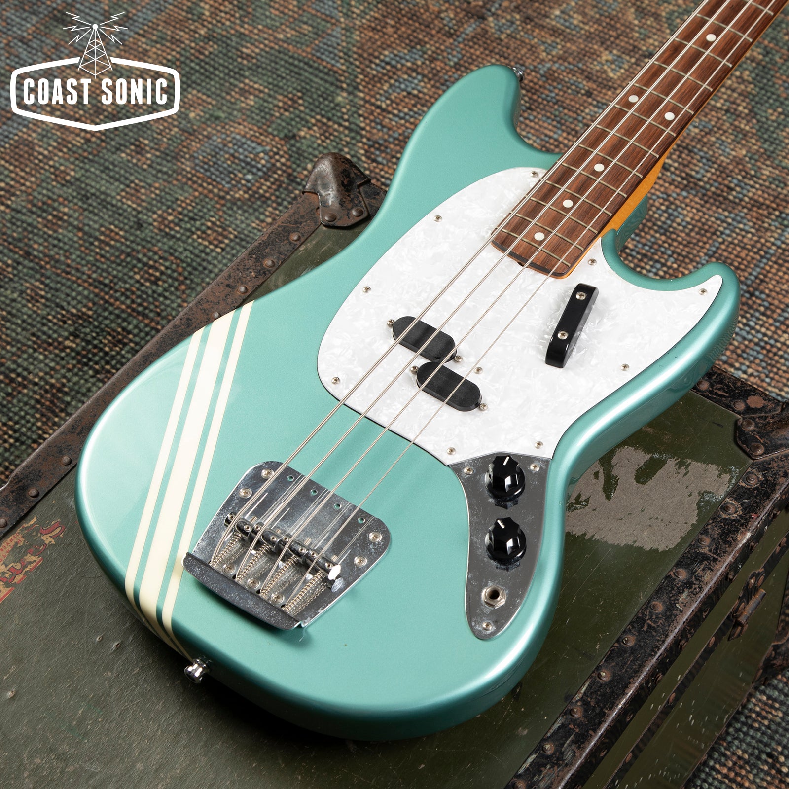 2010 Fender Competition Mustange Bass '67 Reissue MB-SD/CO Made in Japan - Ocean Turquoise Metallic