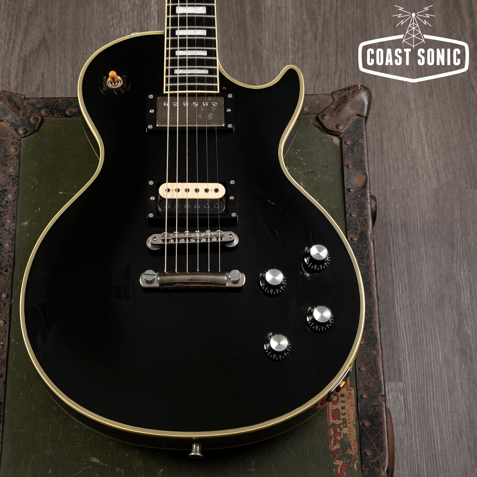 1989 Burny LC-70JS  Les Paul Custom Black Beauty made in Japan