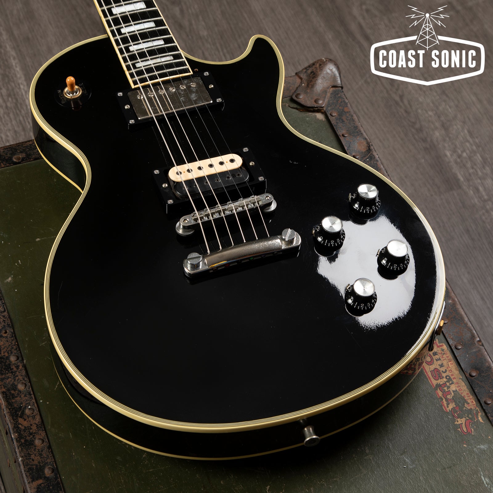 1989 Burny LC-70JS  Les Paul Custom Black Beauty made in Japan