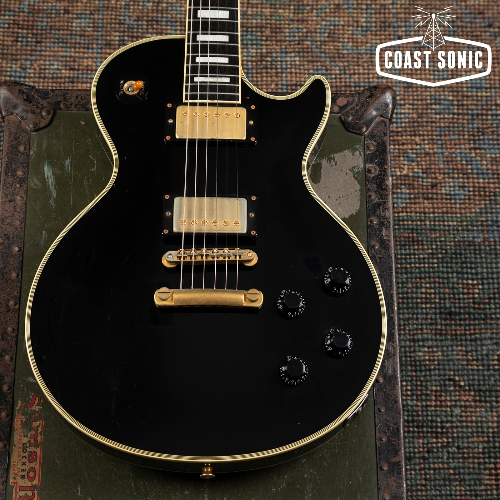 1987 Burny RLC-60 Les Paul Custom Black Beauty made in Japan