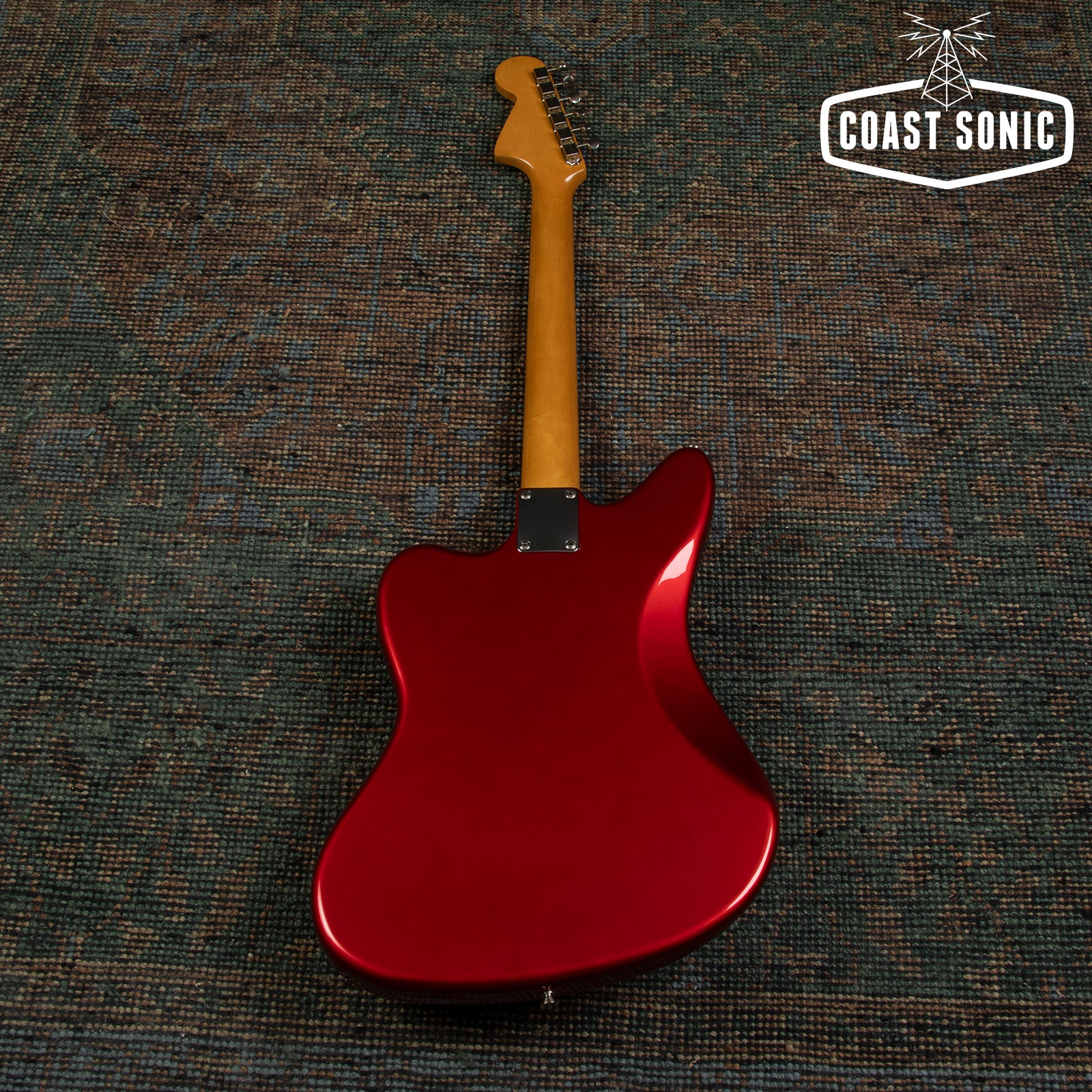 1998 Fender '62 Reissue Jaguar JG66-85MH Candy Apple Red w/ Matching H