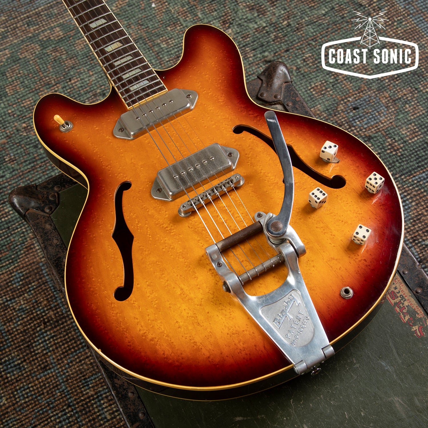 1990 Epiphone Casino Sunburst Pre-Elitist made in Japan w/ Bigsby