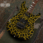 1990 Charvel By Jackson DK-54 Yellow Crackle Dinky Made in Japan